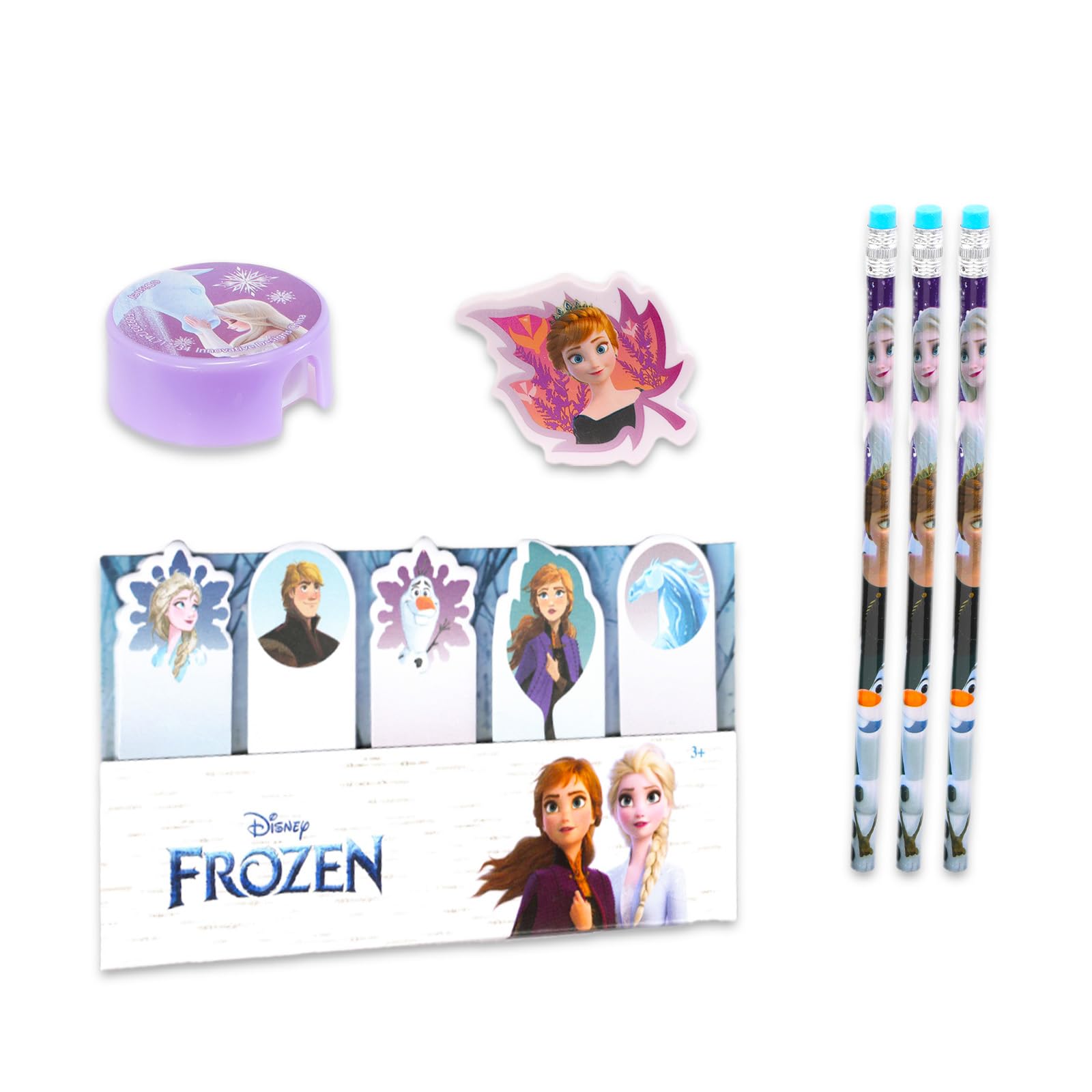 Frozen School Stationery Set - Pencils, Eraser & Notebook for Kids | Back to School Supplies & Gifts