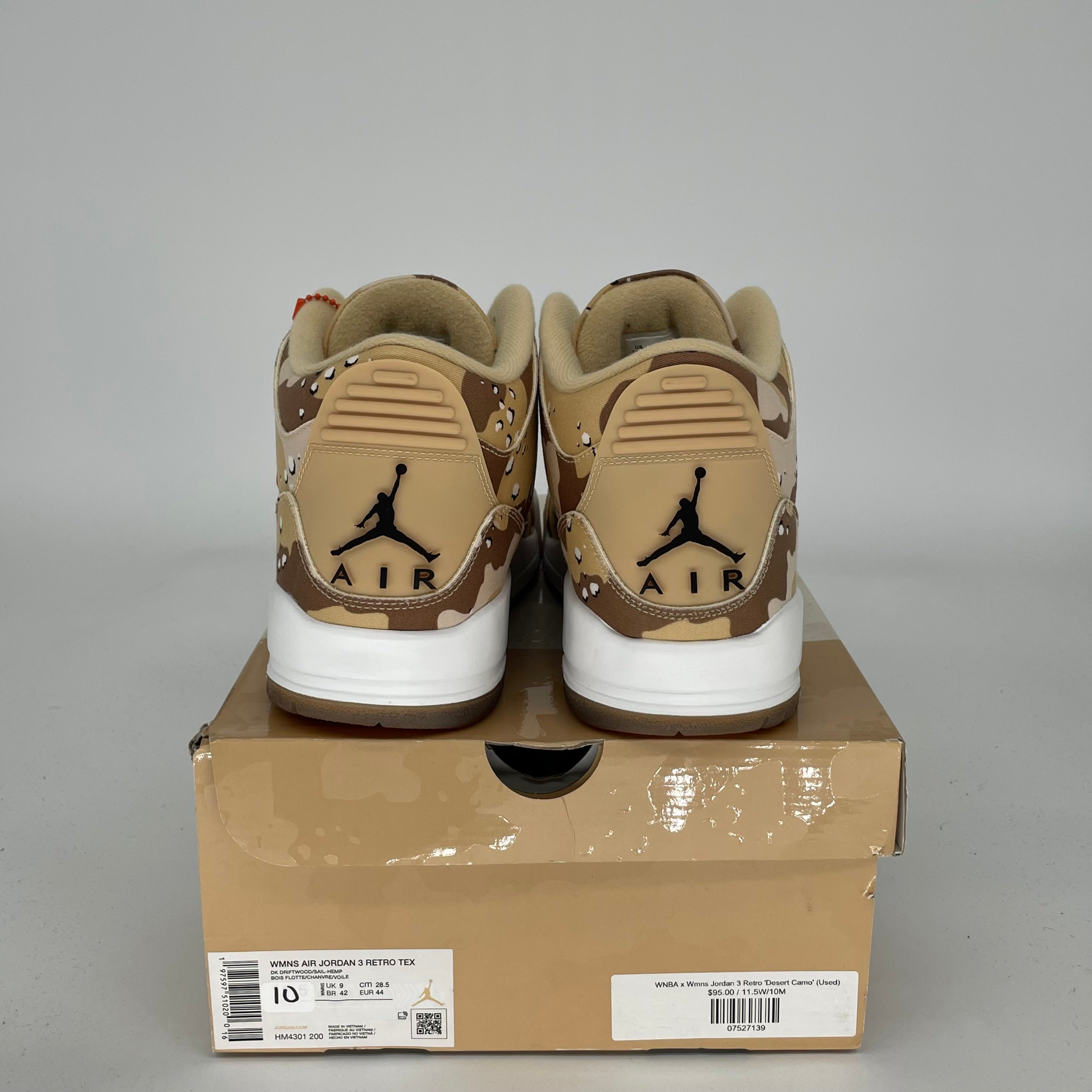 AIR JORDAN 3 WNBA Desert Camo Women's Basketball Shoes Size 10/11.5W - Style HM4301-200 | Perfect for Streetwear, Sneaker Collecting & Basketball Games
