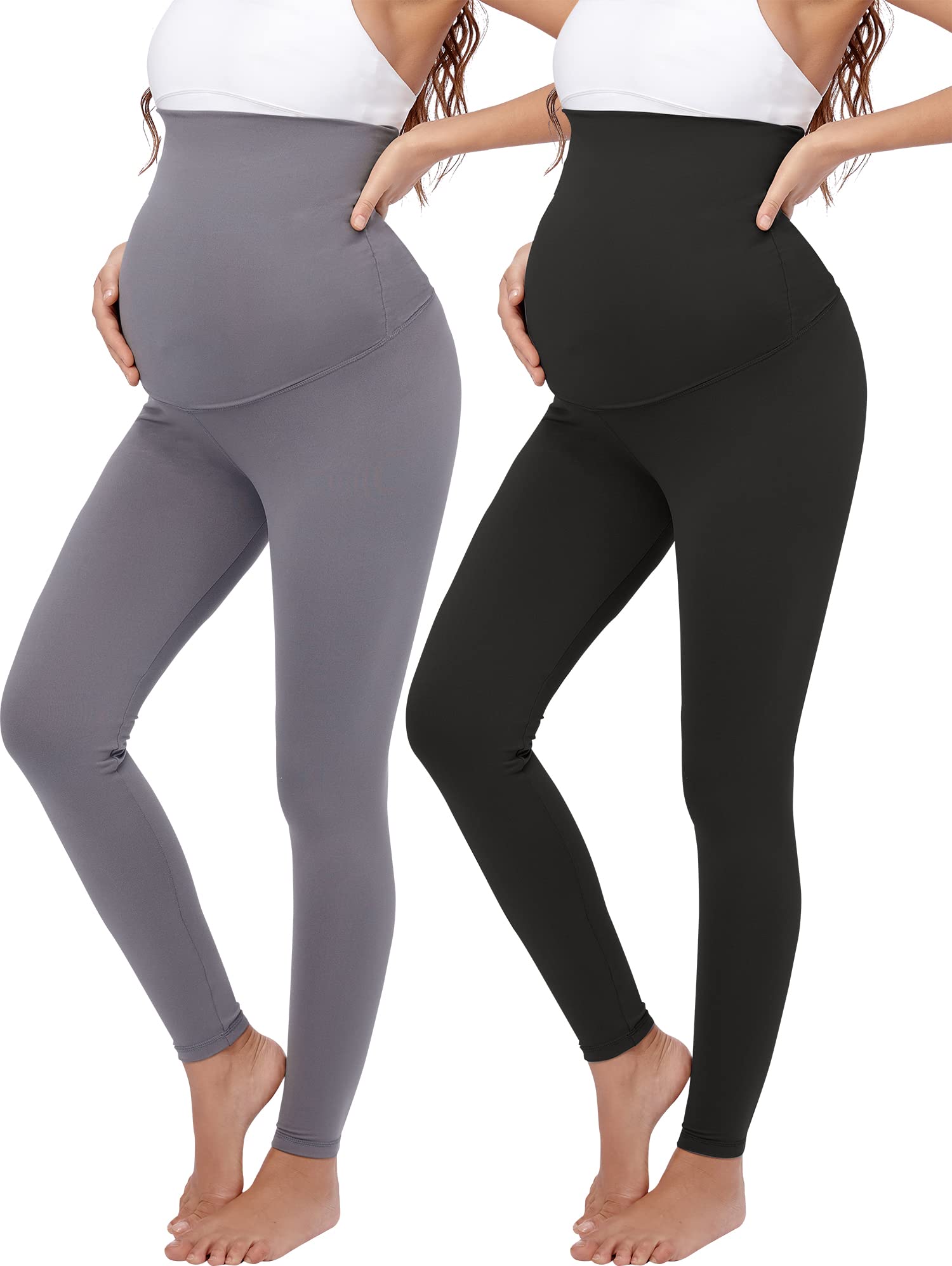 **Best Maternity Leggings for Women – Over Belly High Waist Full-Length Pregnancy Pants – Comfortable & Stretchy for Workouts, Yoga & Everyday Wear**