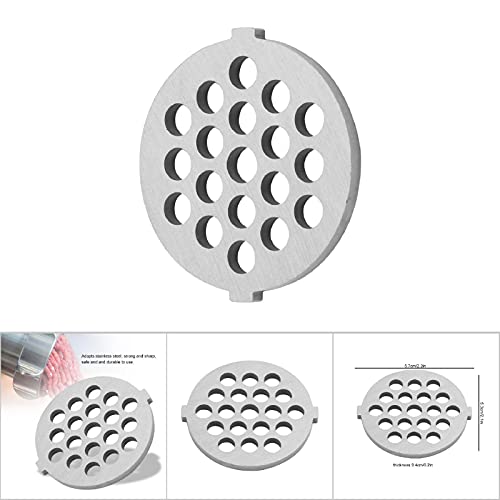 Premium Stainless Steel Meat Grinder Plates (2.2 x 0.2 Inches, 7mm Holes) - Heavy Duty Mincer Discs for KitchenAid Mixer & Sausage Stuffer Attachment - Perfect for Grinding Beef, Pork, Vegetables & Making Homemade Sausages