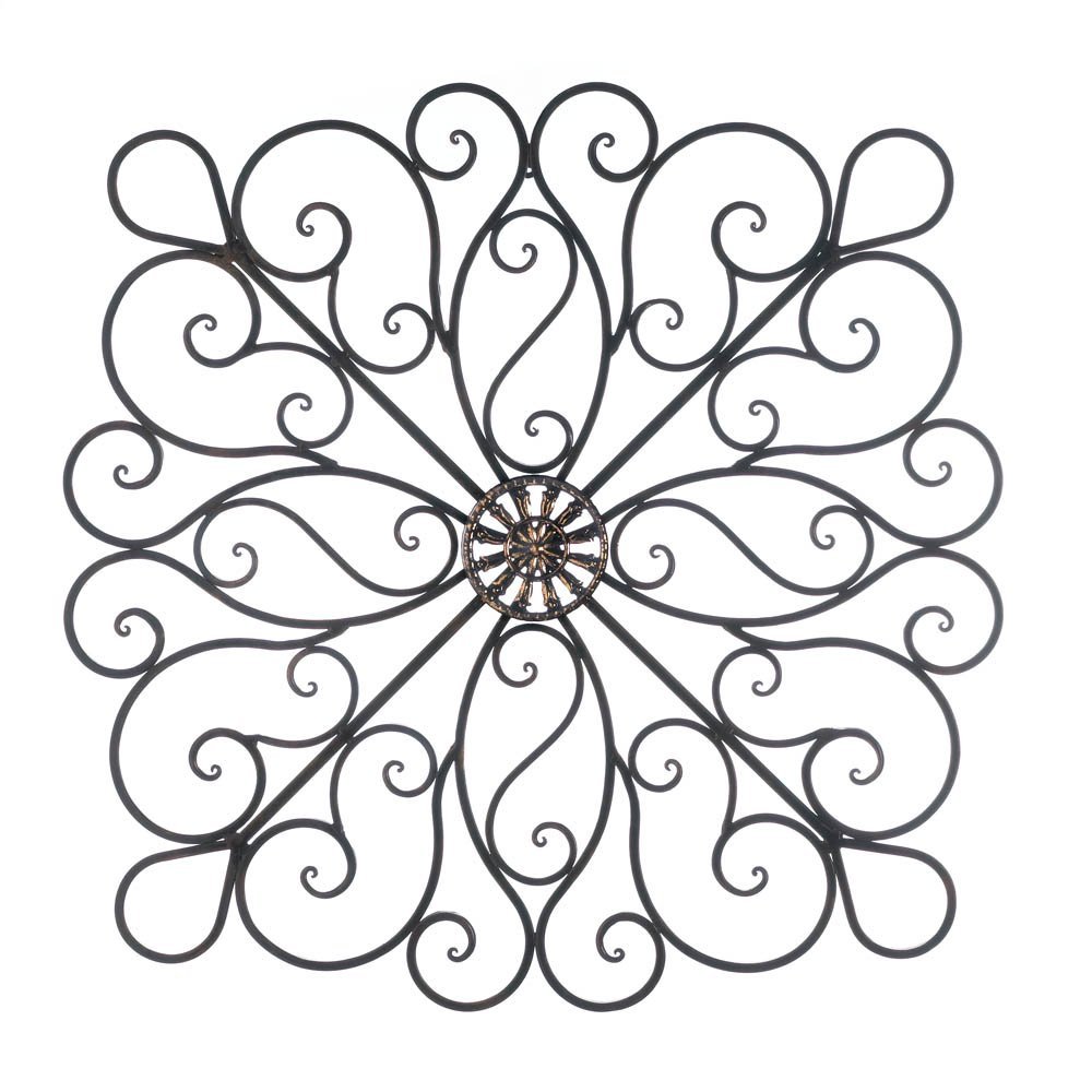 Accent Plus Metal Wall Decor - Elegant Iron Scrollwork Home Decor for Living Room, Bedroom & Office | Rustic & Vintage Style Wall Art