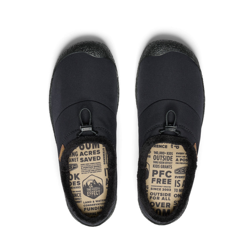 Men's Howser III Slide Sandals - Black/Black Recycled Comfortable Slip-On Shoes for Casual Wear, Beach, Pool & Home Use