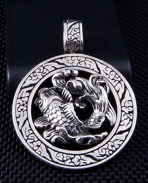 Japanese Koi Fish Sterling Silver Pendant Necklace - Handmade 925 Silver Jewelry for Women - Perfect Gift for Birthday, Anniversary & Special Occasions