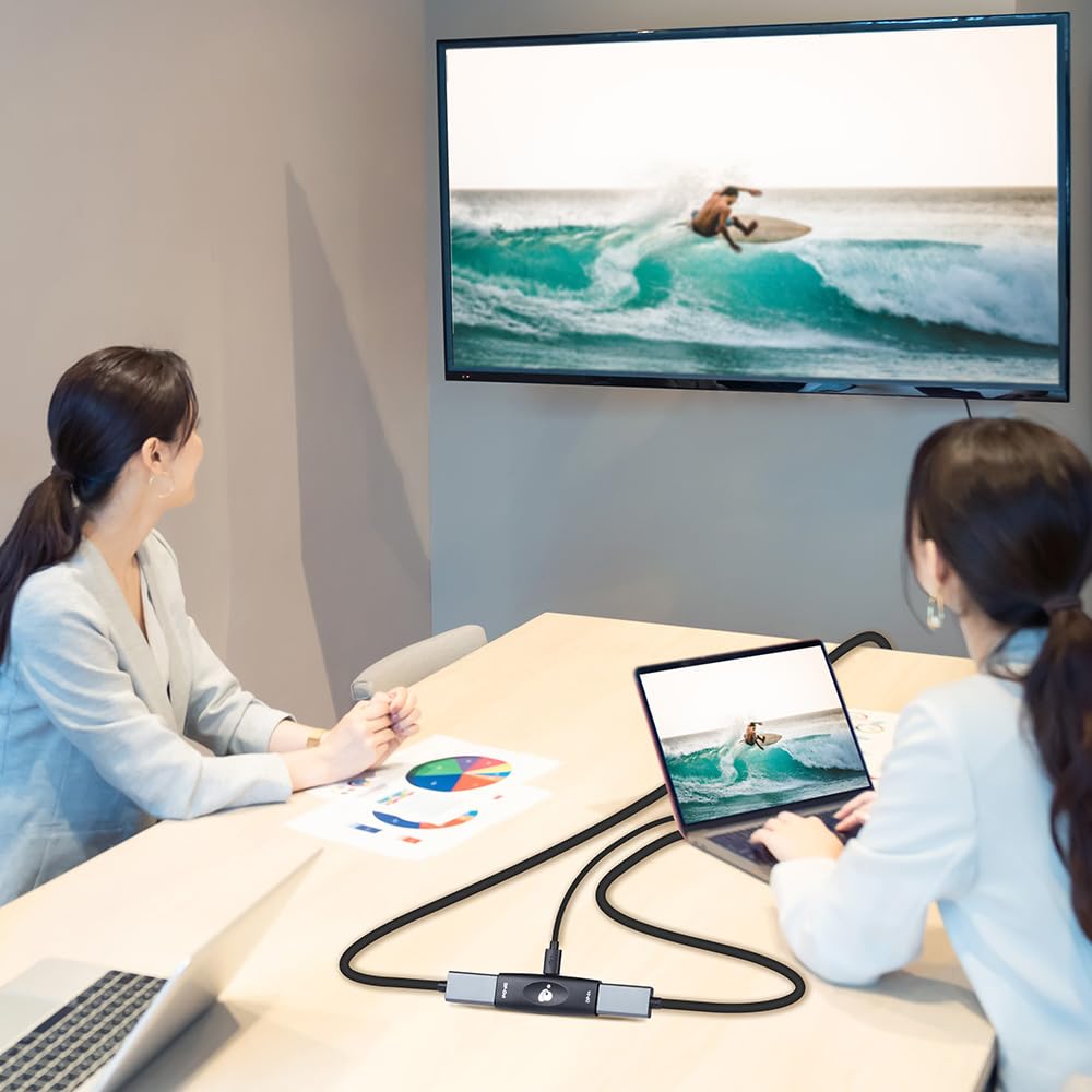 8K DisplayPort 1.4 Repeater - 4K@120Hz & 8K@60Hz Signal Booster for Gaming Monitors, 4K TVs & High-Resolution Displays - Perfect for PC Gaming, Home Theater & Professional Workstations