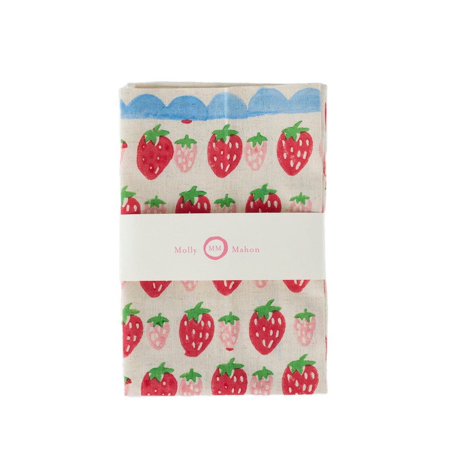 Premium Strawberry Print Tea Towels - Soft, Absorbent Kitchen Towels for Drying Dishes, Decor & Gifts - Cute Farmhouse Kitchen Accessories
