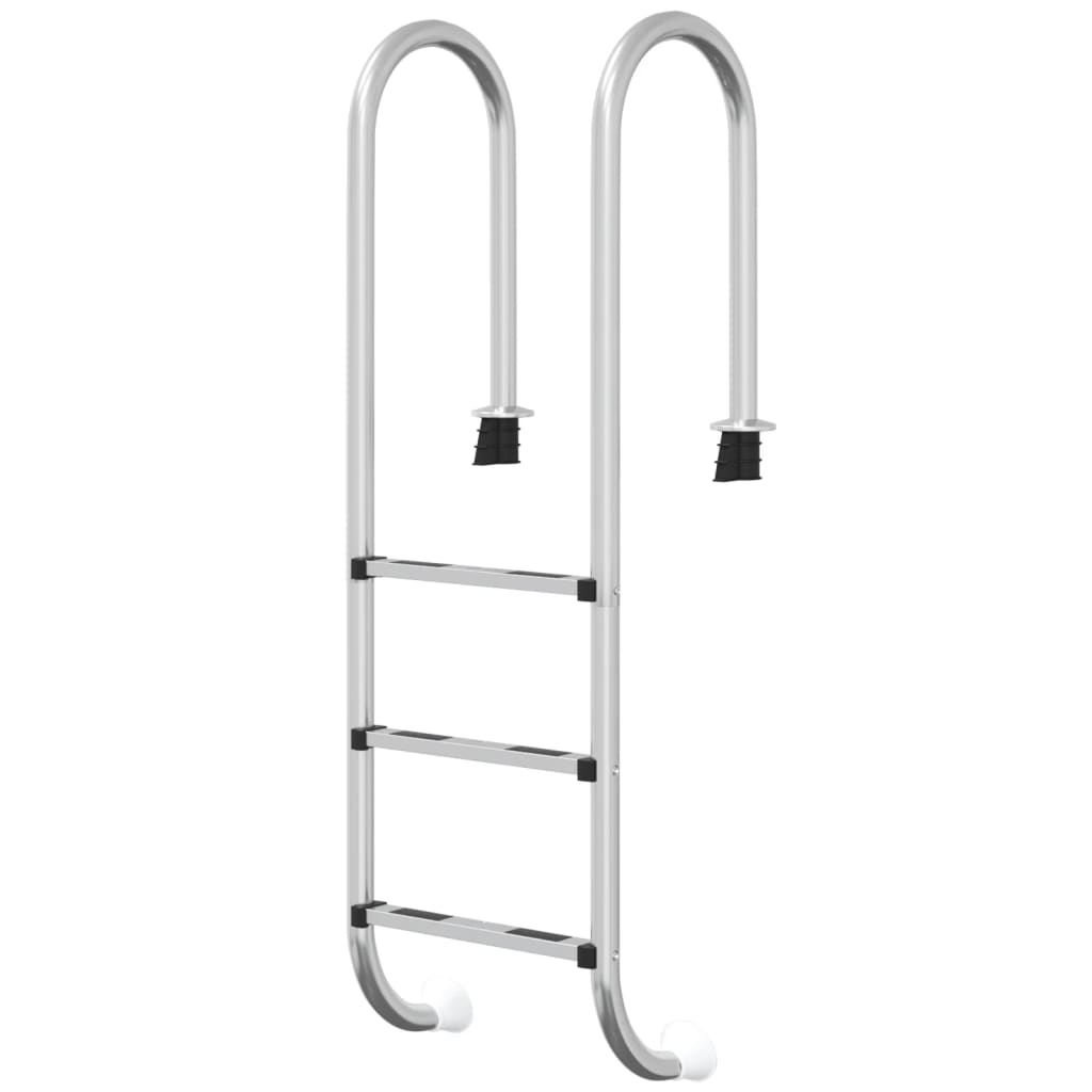 vidaXL 304 Stainless Steel Pool Ladder 54x38x158 cm - Heavy Duty Swimming Pool Steps for Inground & Above Ground Pools - Perfect for Backyard, Vacation Homes & Resorts