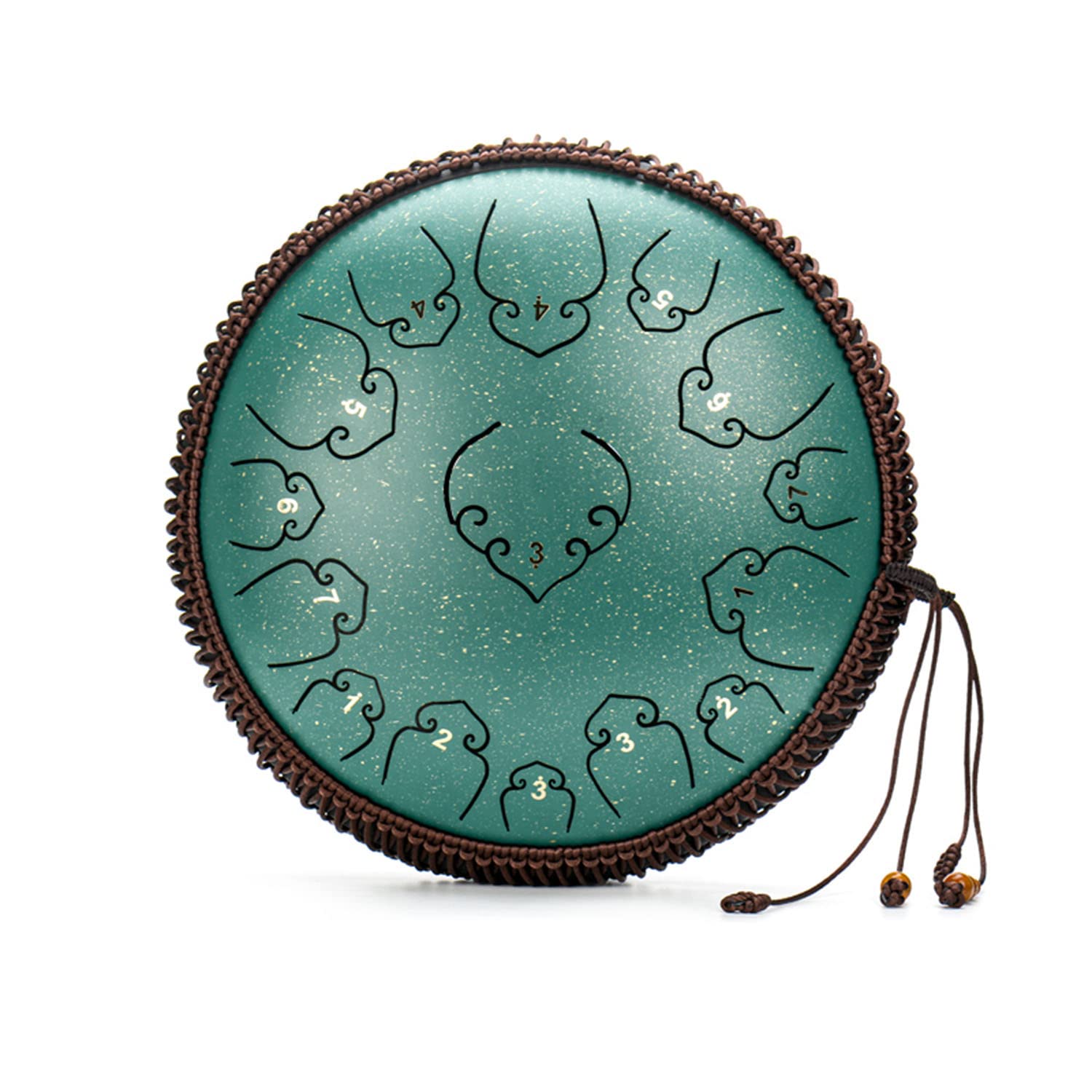 MEIeynt 14 Inch 15 Note Steel Tongue Drum - Professional Handpan Drum with Travel Bag, Mallets, Finger Picks & Instruction Book - Perfect for Meditation, Music Therapy, Yoga, and Outdoor Performances