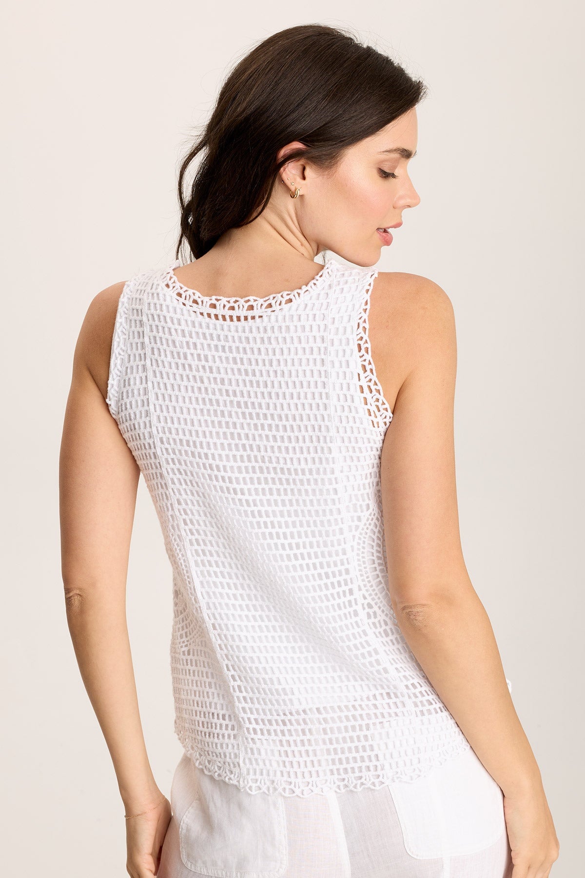 Grazie Crochet Layered Tank Top for Women - Boho Lace Summer Beach Cover Up - Perfect for Vacations, Music Festivals & Casual Outings