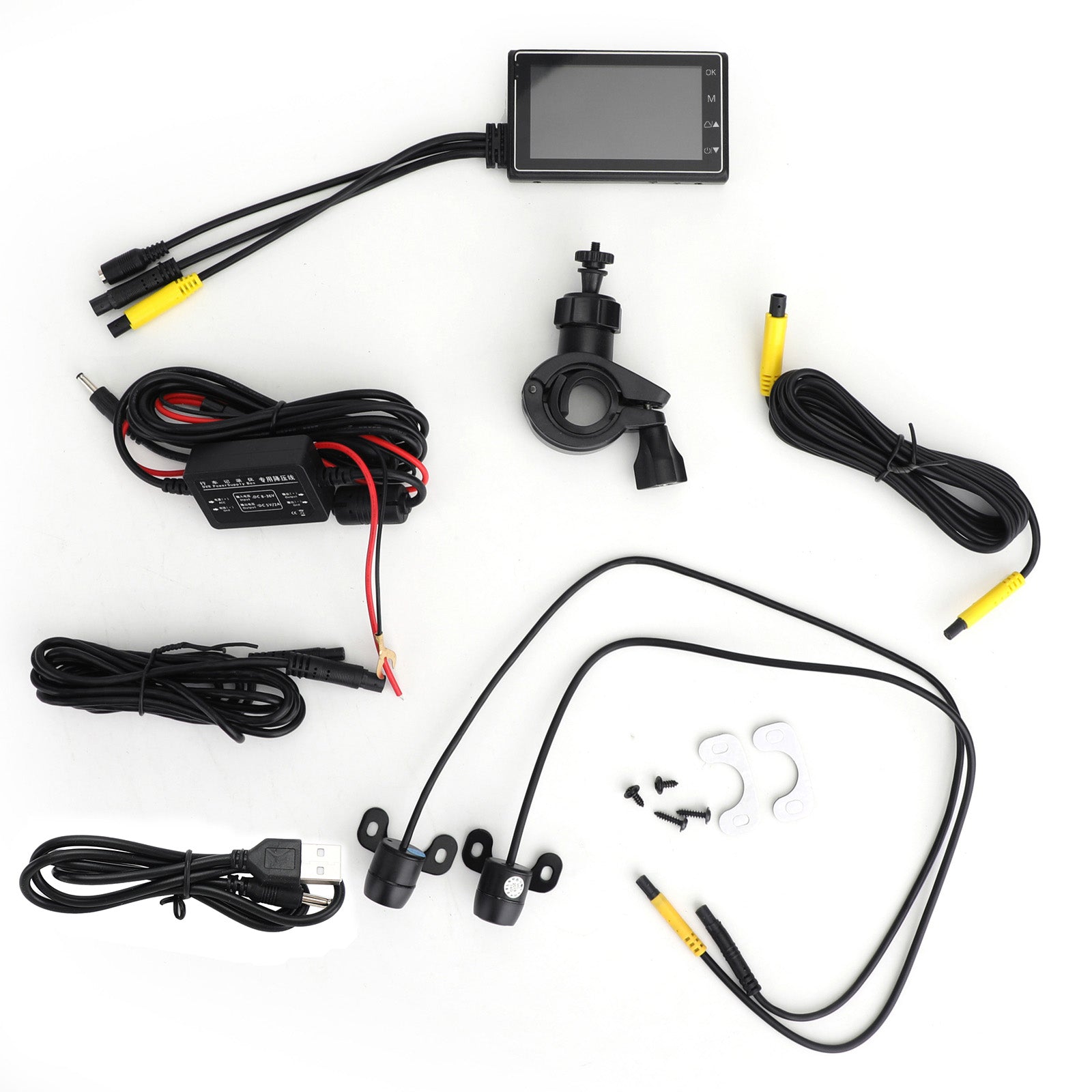 1080P Motorcycle DVR Camera - Dual Lens Motorbike Video Recorder with Night Vision for Safety Riding & Adventure Touring | Waterproof Action Camera for Harley, Honda, Yamaha & Other Bikes