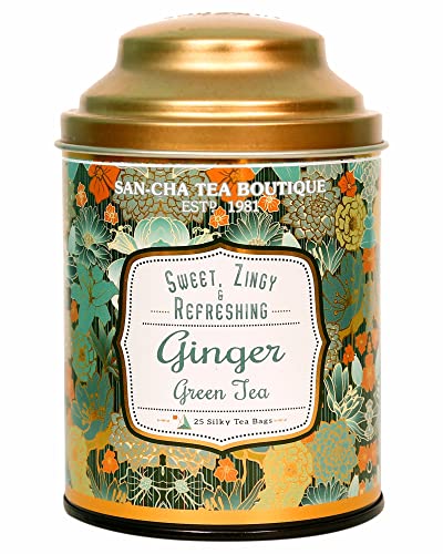 Organic Ginger Green Tea Bags (Set of 2) - All Natural Digestive Tea with Real Ginger, 100% Biodegradable - Perfect for After Meals, Relaxation & Wellness Routine