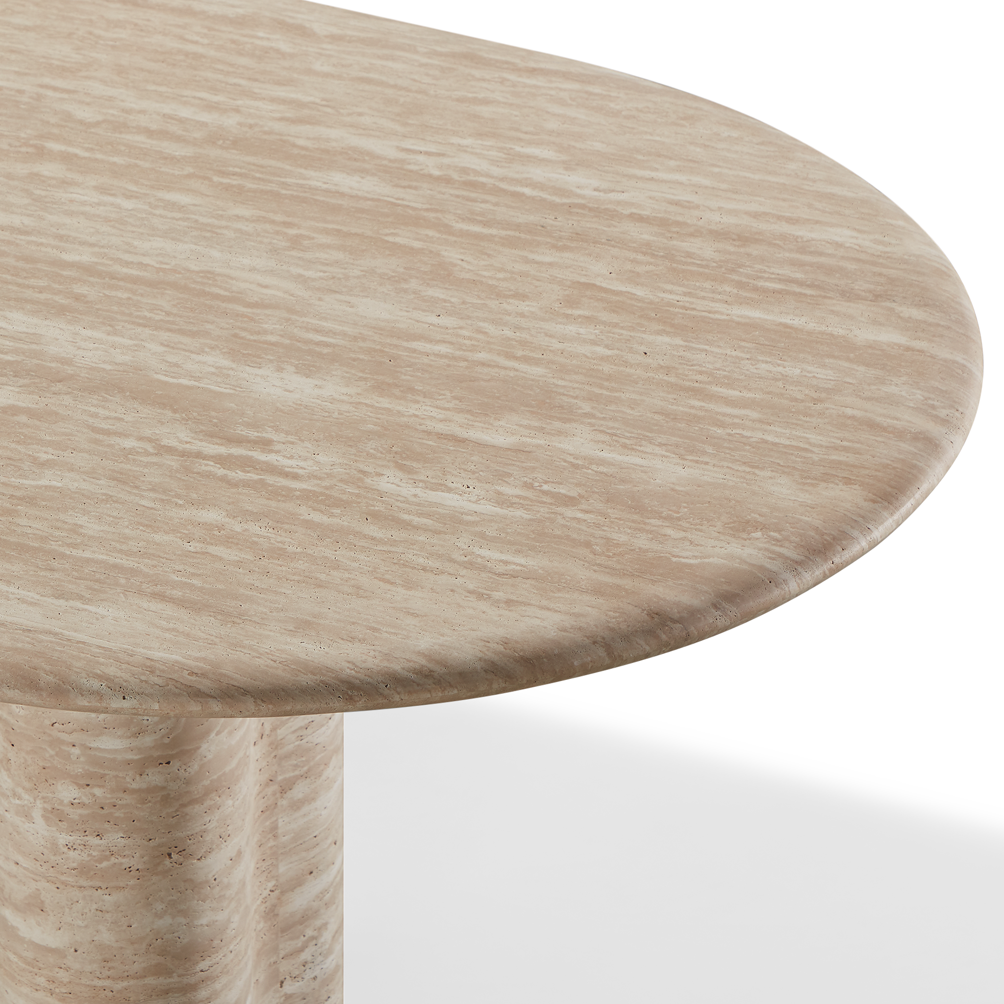 Porto Travertine Pedestal Dining Table 108