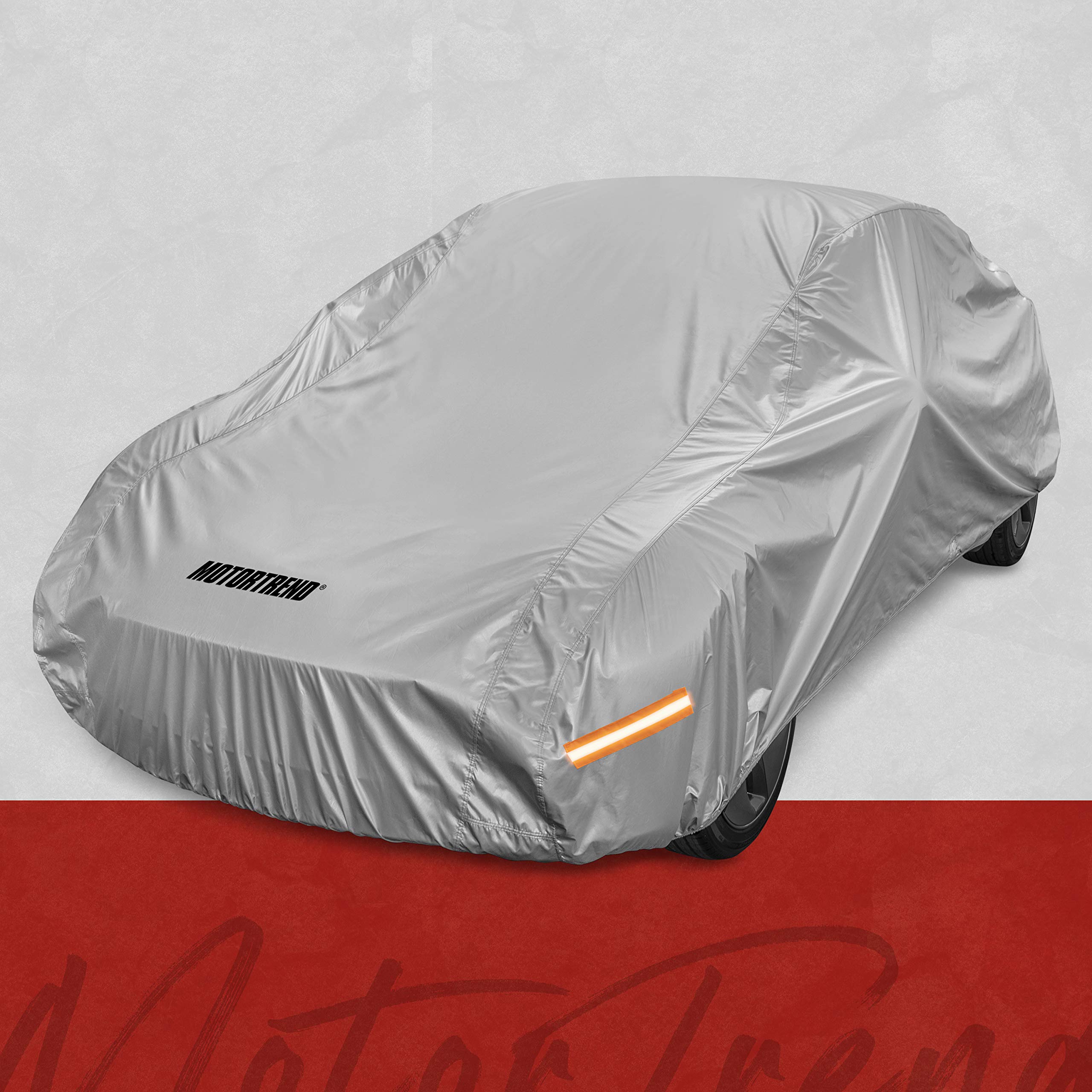 Motor Trend 6-Series Heavy Duty Waterproof All-Weather Car Cover - Multi-Layer Protection Against Snow, Rain, Sun & UV Rays - Universal Fit for Cars, Trucks & SUVs - Indoor/Outdoor Use - Perfect for Parking, Storage & Vehicle Protection (X-Large)