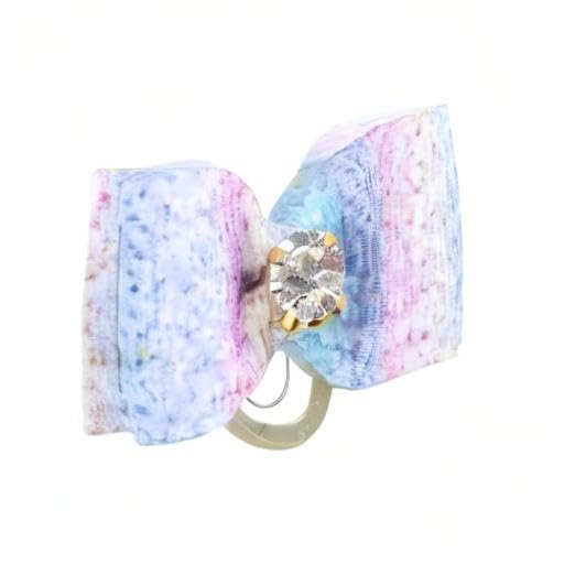 Maxmartt 25Pcs Gradient Rhinestone Dog Hair Bows - Colorful Pet Hair Clips & Bowknots for Puppy Grooming, Perfect for Pet Parties & Daily Styling