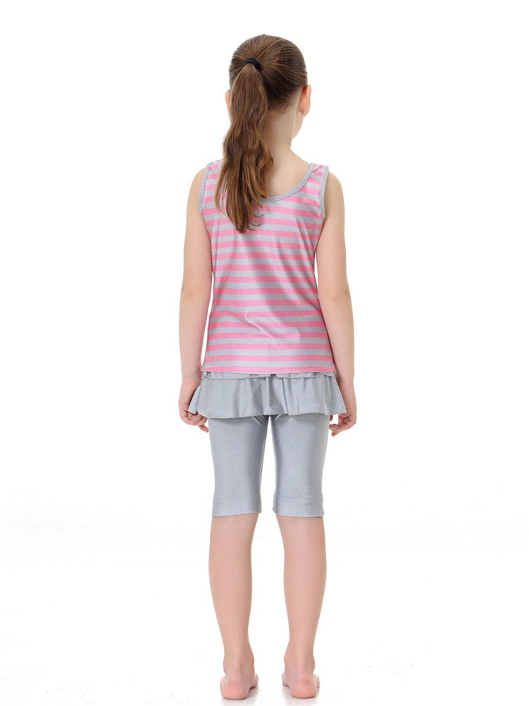 Modest Kids Sleeveless Swimsuit for Muslim Girls - Islamic Beachwear for Swimming & Summer Activities