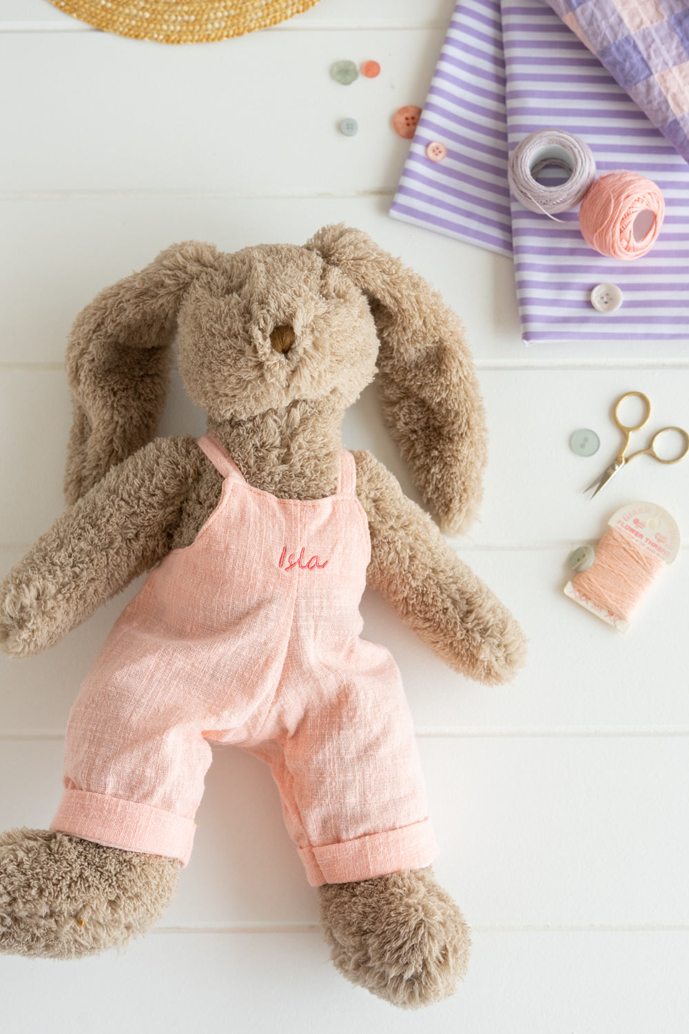 Personalized Baby Pink Overalls for Infants & Toddlers - Custom Name Embroidery, Soft Cotton Jumpsuit for Playdates, Photoshoots & Everyday Wear