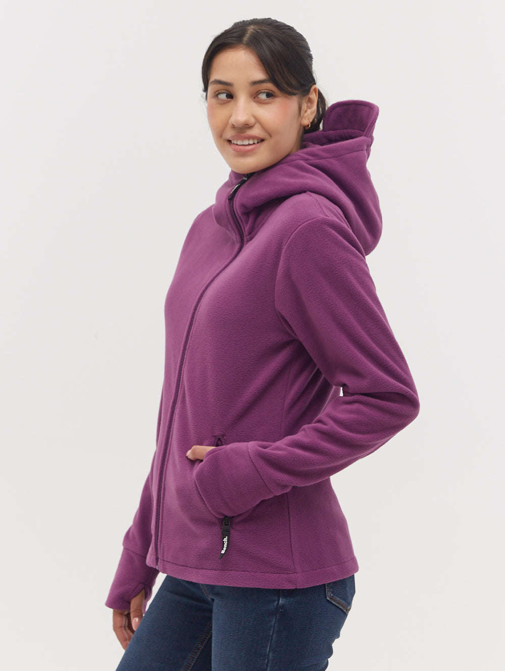 Ninja Microfleece Asymmetric Zip Up Hoodie - Soft Warm Winter Jacket for Men & Women - Perfect for Outdoor Activities, Hiking and Casual Wear