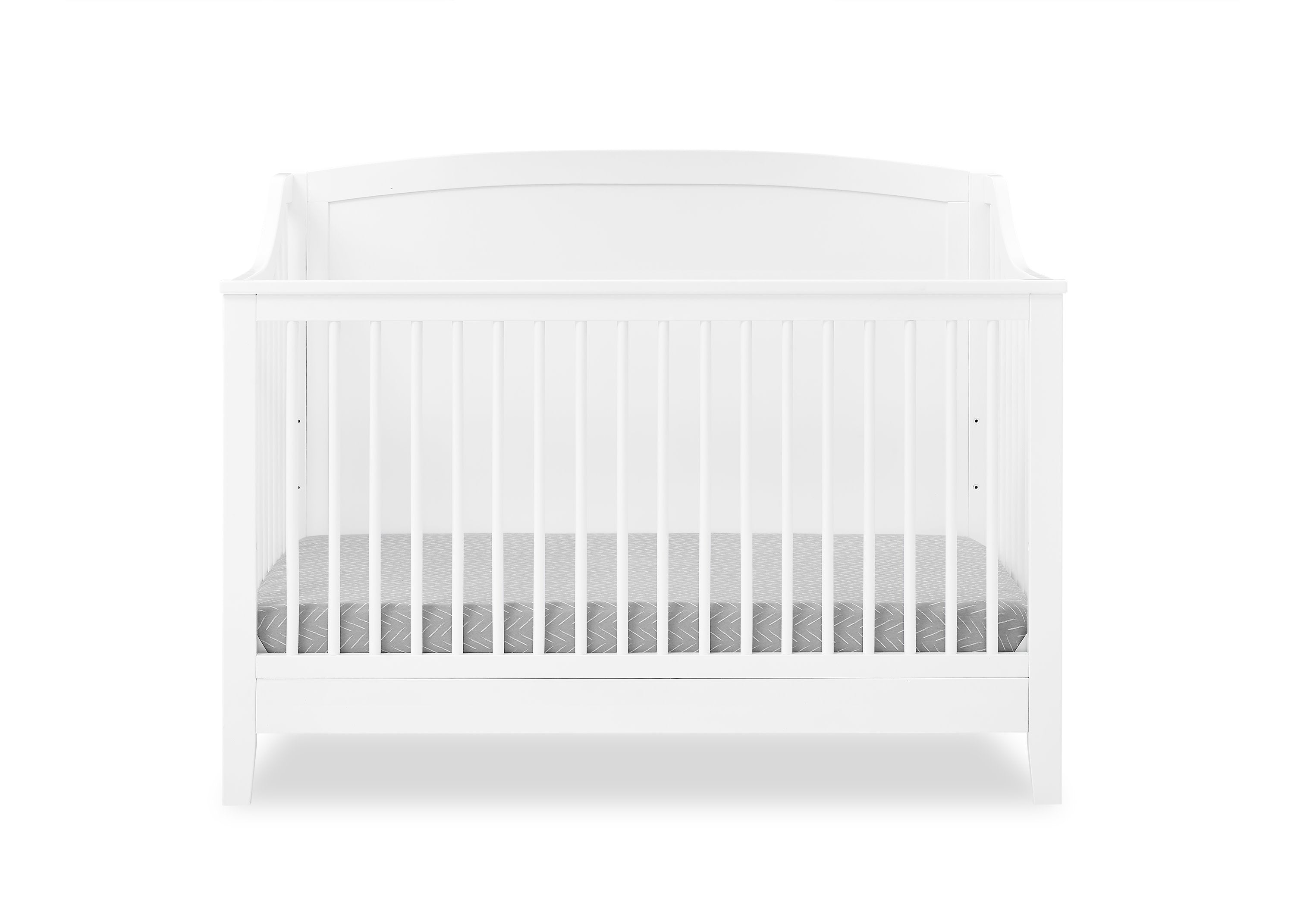 Campbell 6-in-1 Convertible Baby Crib - Toddler Bed & Full-Size Bed Conversion - Safe & Durable Nursery Furniture for Newborns to Teens - Perfect for Bedrooms, Daycares, and Guest Rooms