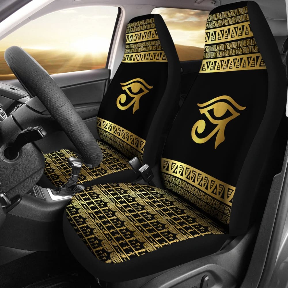Premium Egyptian Eyes of Horus Car Seat Covers - Luxury Pharaoh Design for Cars, SUVs & Trucks - Perfect for Home Decor & Gift Giving - Enhance Your Vehicle Interior with Ancient Egyptian Style