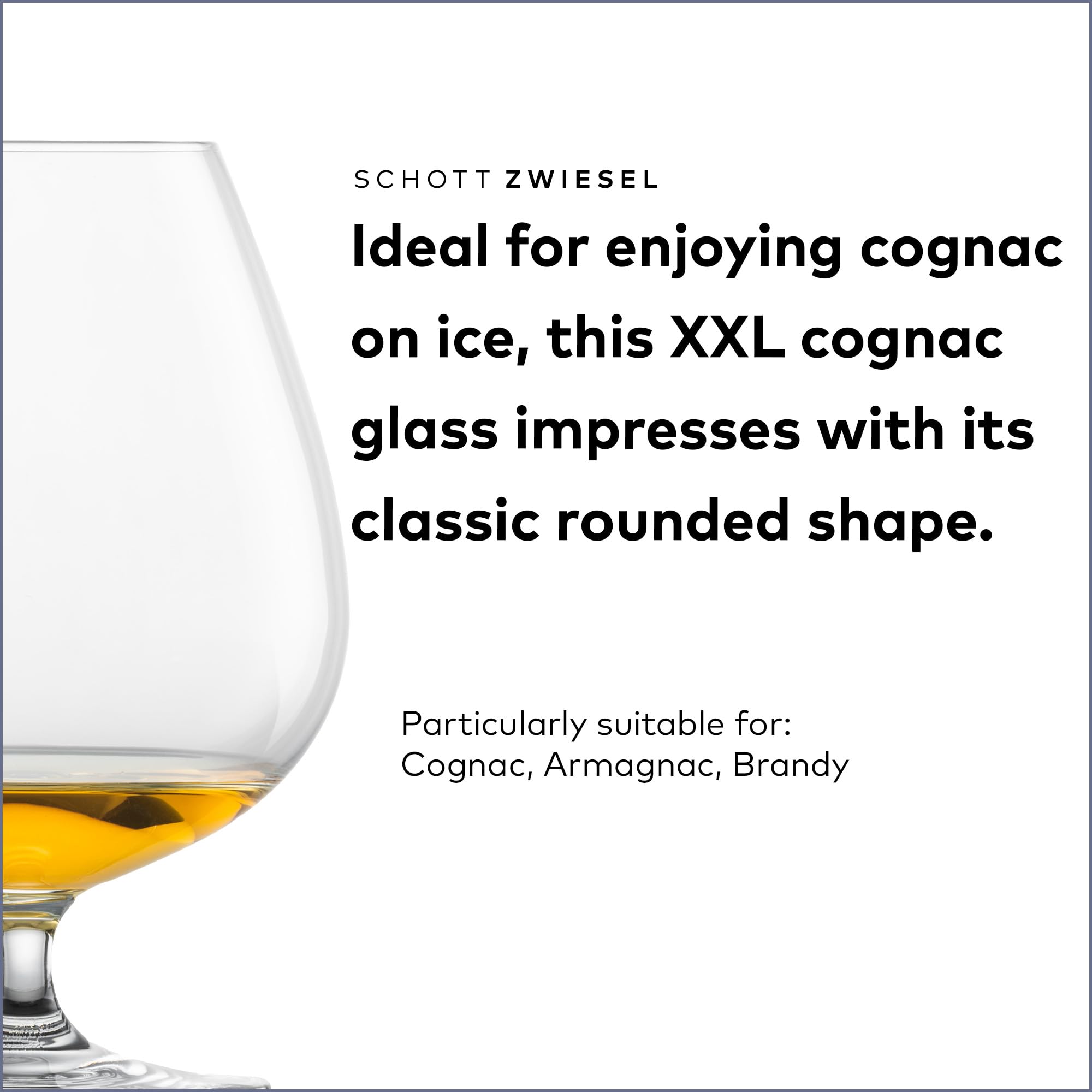 Premium SCHOTT ZWIESEL XXL Cognac Glasses Set of 6 - German-Made Tritan Crystal Barware (27oz) - Dishwasher Safe Luxury Drinking Glasses for Cognac Tasting, Home Bars & Elegant Entertaining