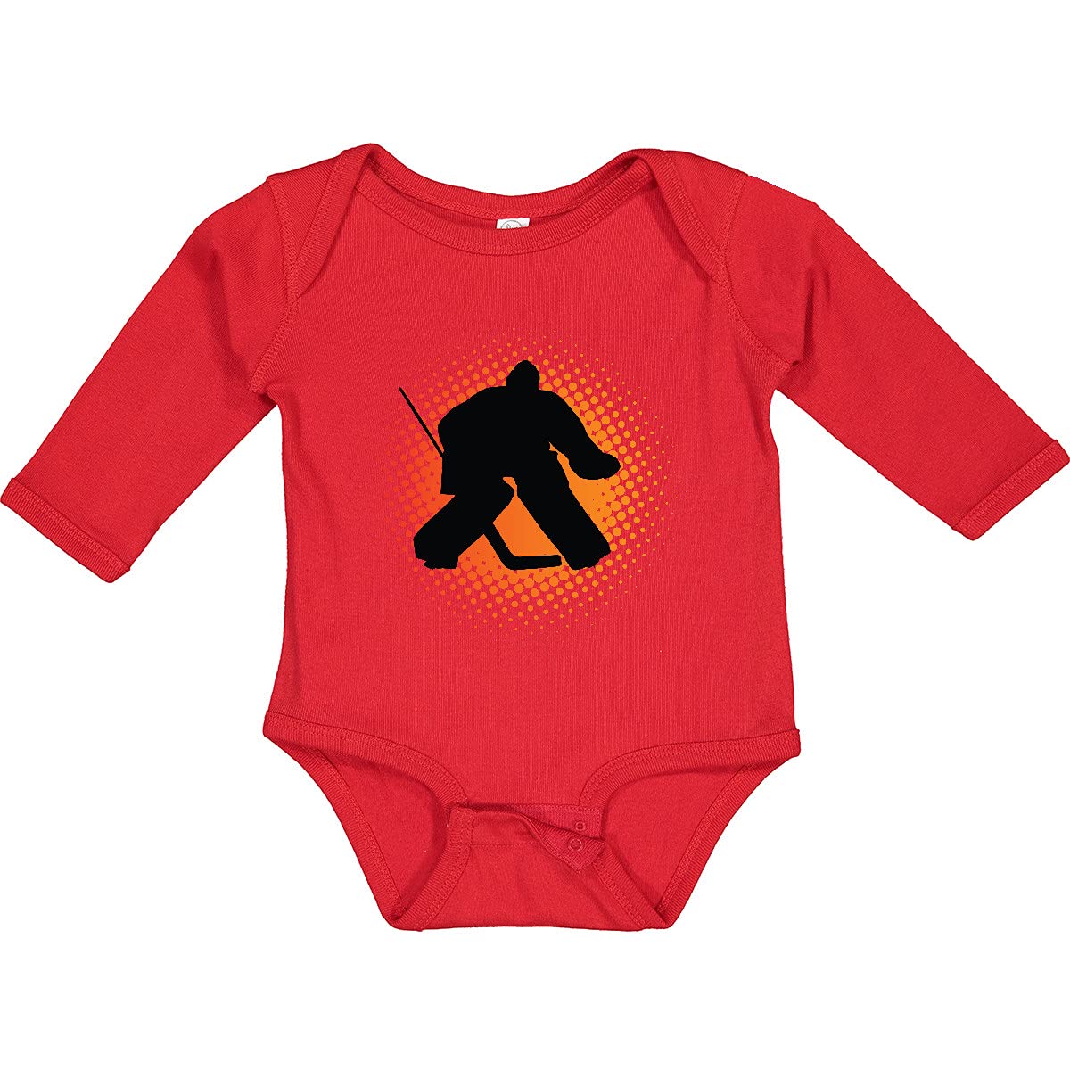 Inktastic Ice Hockey Goalie Long Sleeve Bodysuit - Perfect for Hockey Games, Training & Sports Fan Gifts