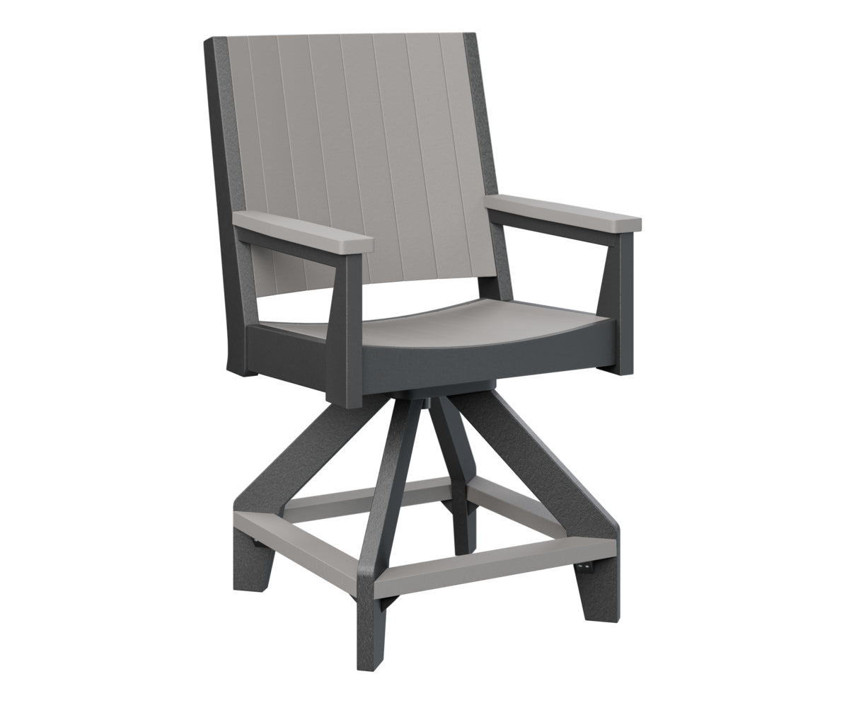 Berlin Gardens Mayhew Swivel Bar Stool - Adjustable Height Counter Chair for Kitchen Island, Breakfast Bar & Home Pub Use