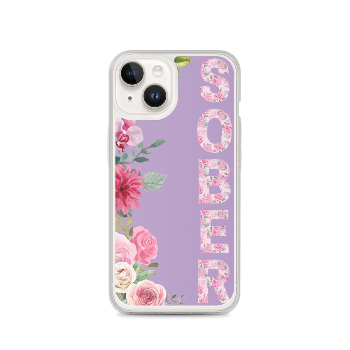 SOBER Rosé Chinoiserie iPhone Case - MagSafe® Compatible Protective Cover for iPhone 13/14/15 Pro - Elegant Floral Design for Women - Perfect for Daily Use, Office & Travel