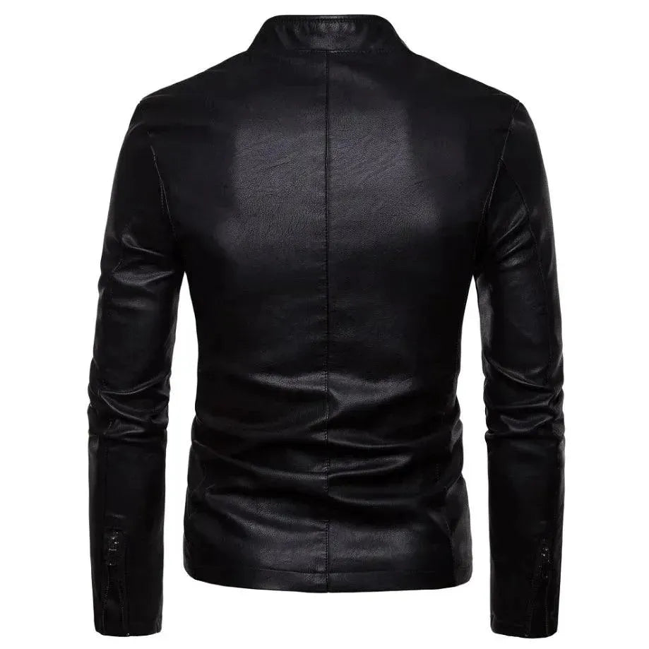 Urban Edge Slim Fit Leather Jacket for Men - Genuine Leather Motorcycle Jacket with Stylish Design - Perfect for Riding, Night Out & Casual Wear