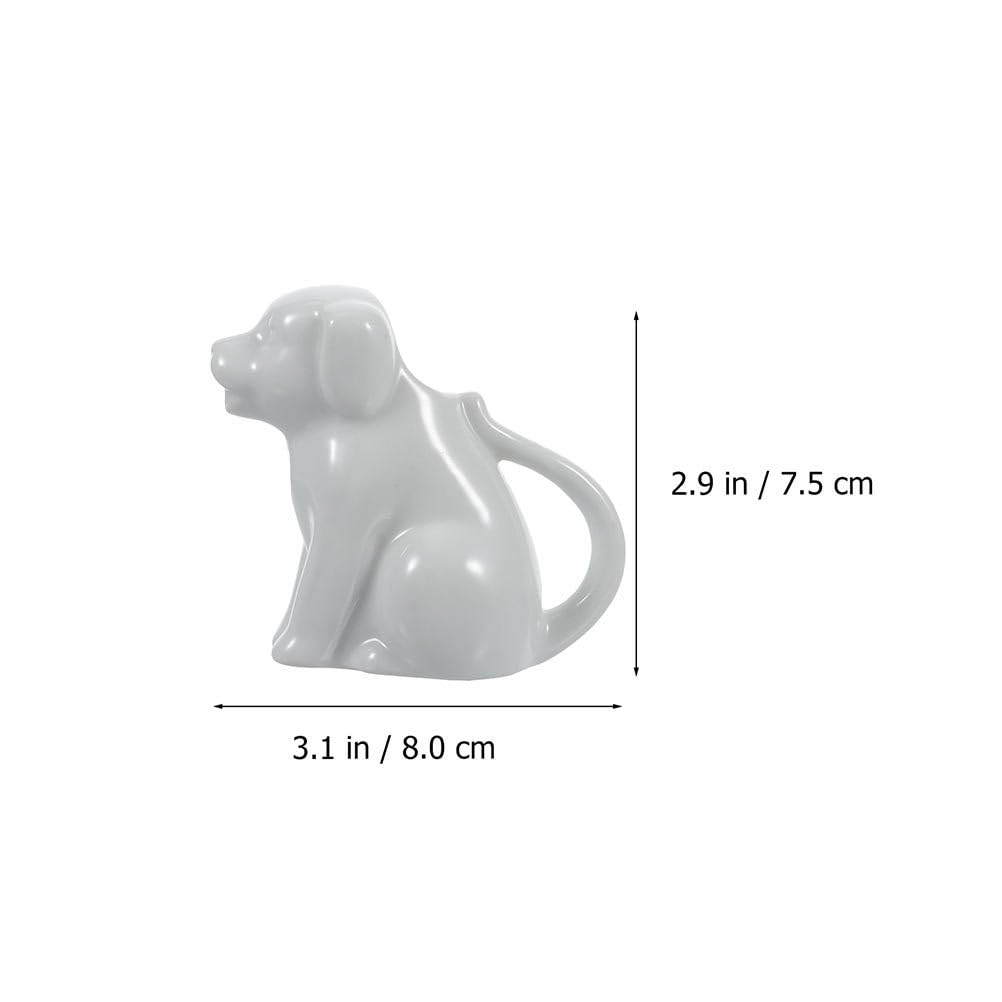FOMIYES 2-Piece Animal Shaped Ceramic Creamer Pitcher Set - Hand Painted White Milk Jug with Handle for Coffee, Tea, Syrup - Perfect for Kitchen, Dining Table, and Gift Giving