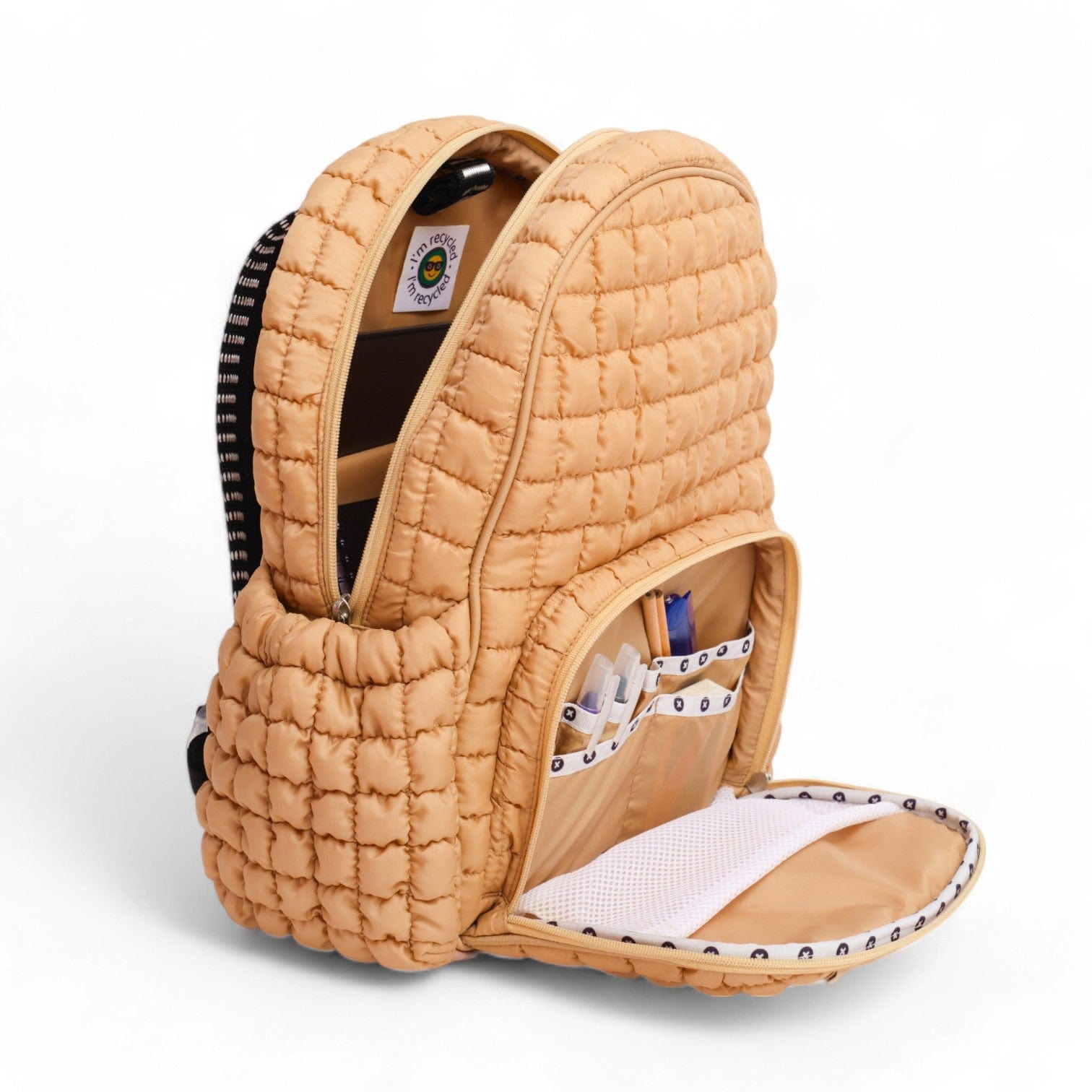 Boba Medium Backpack Sand - Stylish & Durable College Backpack for Women & Men - Perfect for School, Travel & Outdoor Adventures