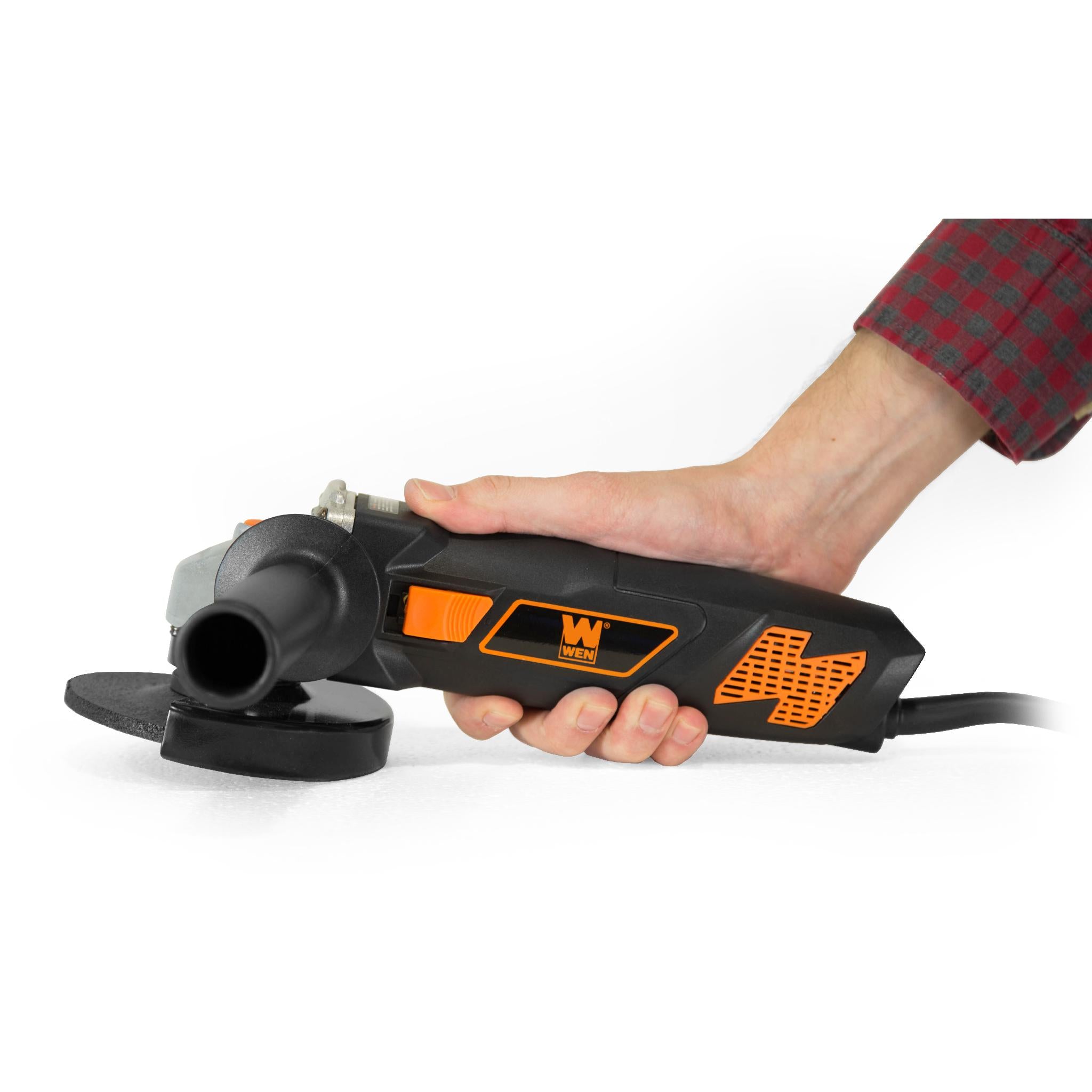 WEN 944 4-1/2 Inch 7 Amp Angle Grinder - Powerful Electric Grinding Tool for Metal, Wood & Concrete Cutting - Perfect for DIY Projects & Professional Construction Work
