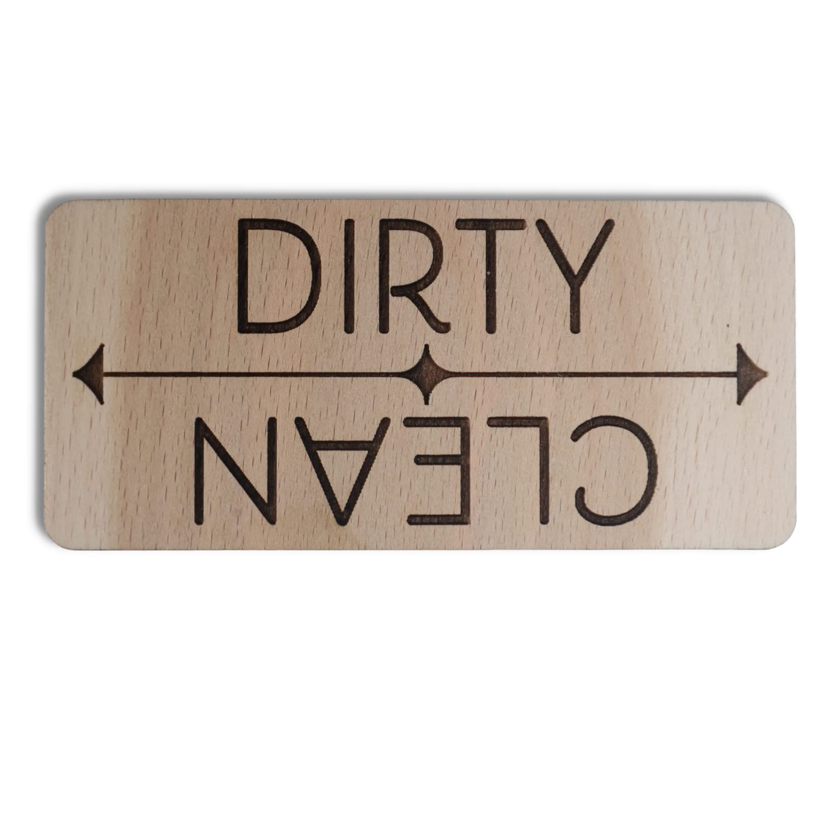 Clean Dirty Dishwasher Sign Magnet - Solid Wood Dishwasher Indicator for Kitchen - Perfect for Home, Office & RV Use