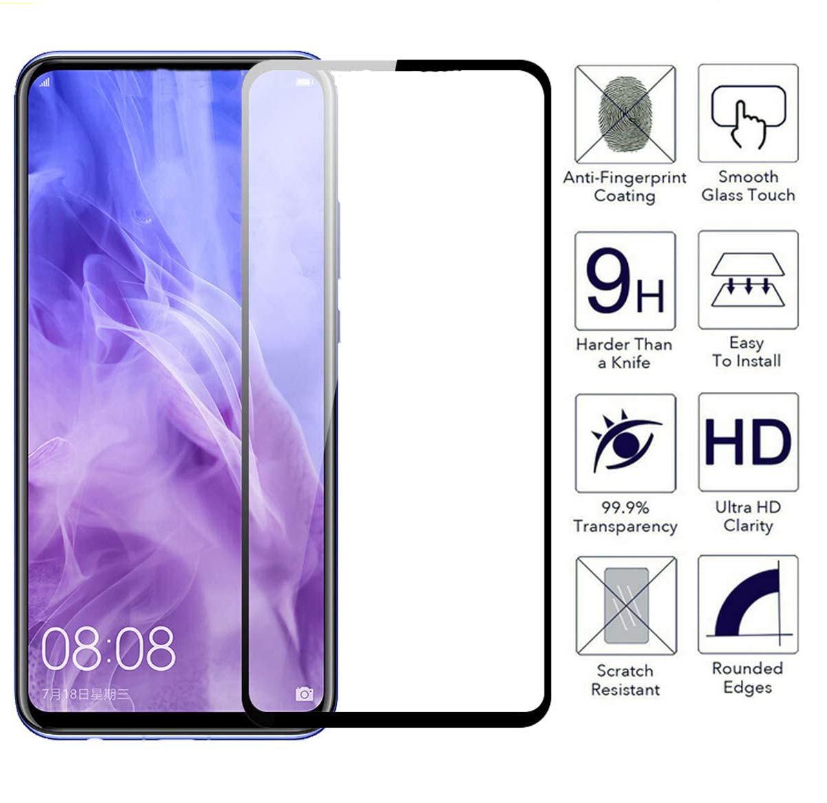 2 Pack Xiaomi Mi Mix 2S Tempered Glass Screen Protector for Clear View
