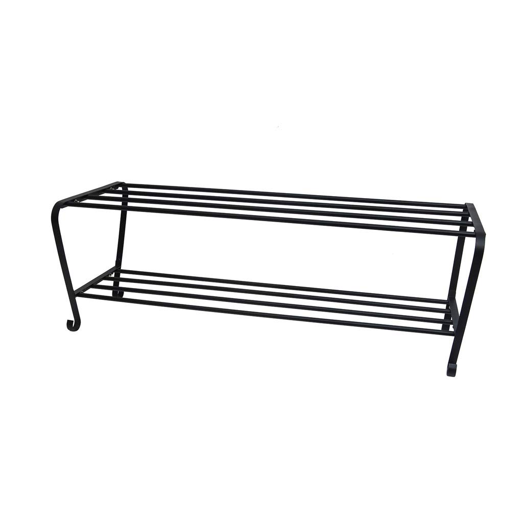 Sturdy All-Steel Shoe Rack for Porch - Space-Saving Double Layer Shoe Organizer with No-Tools Assembly - Perfect for Entryway, Mudroom & Closet Storage