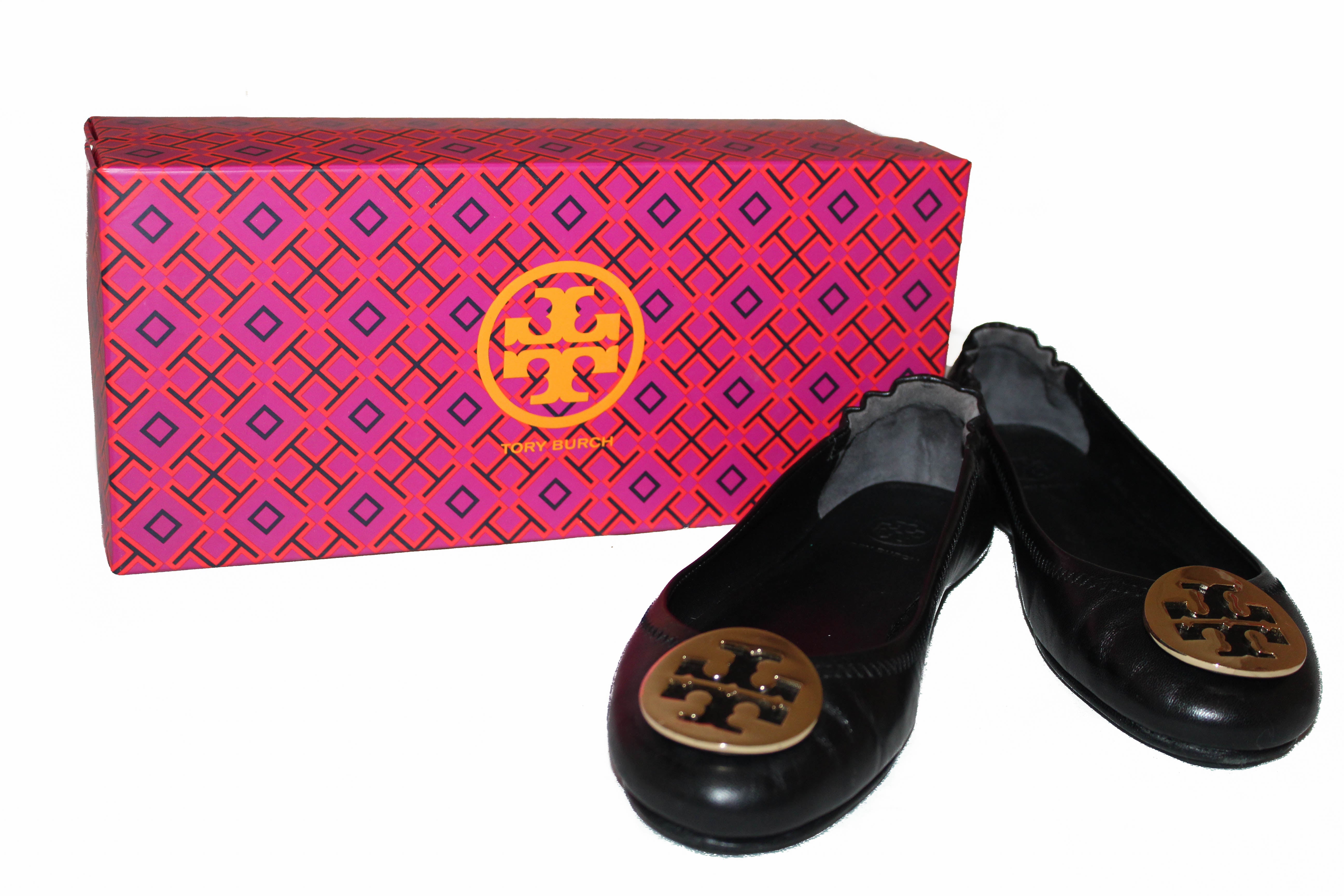 Authentic Tory Burch Black Ballet Flats Size 7M | Comfortable Women's Shoes for Work, Travel & Everyday Wear
