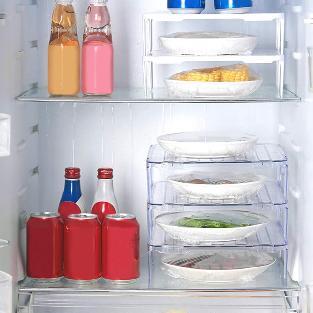 Multipurpose Refrigerator Organizer - Transparent Fridge Shelf & Food Storage Container for Kitchen Organization | Perfect for Fruits, Vegetables, Leftovers & Beverages