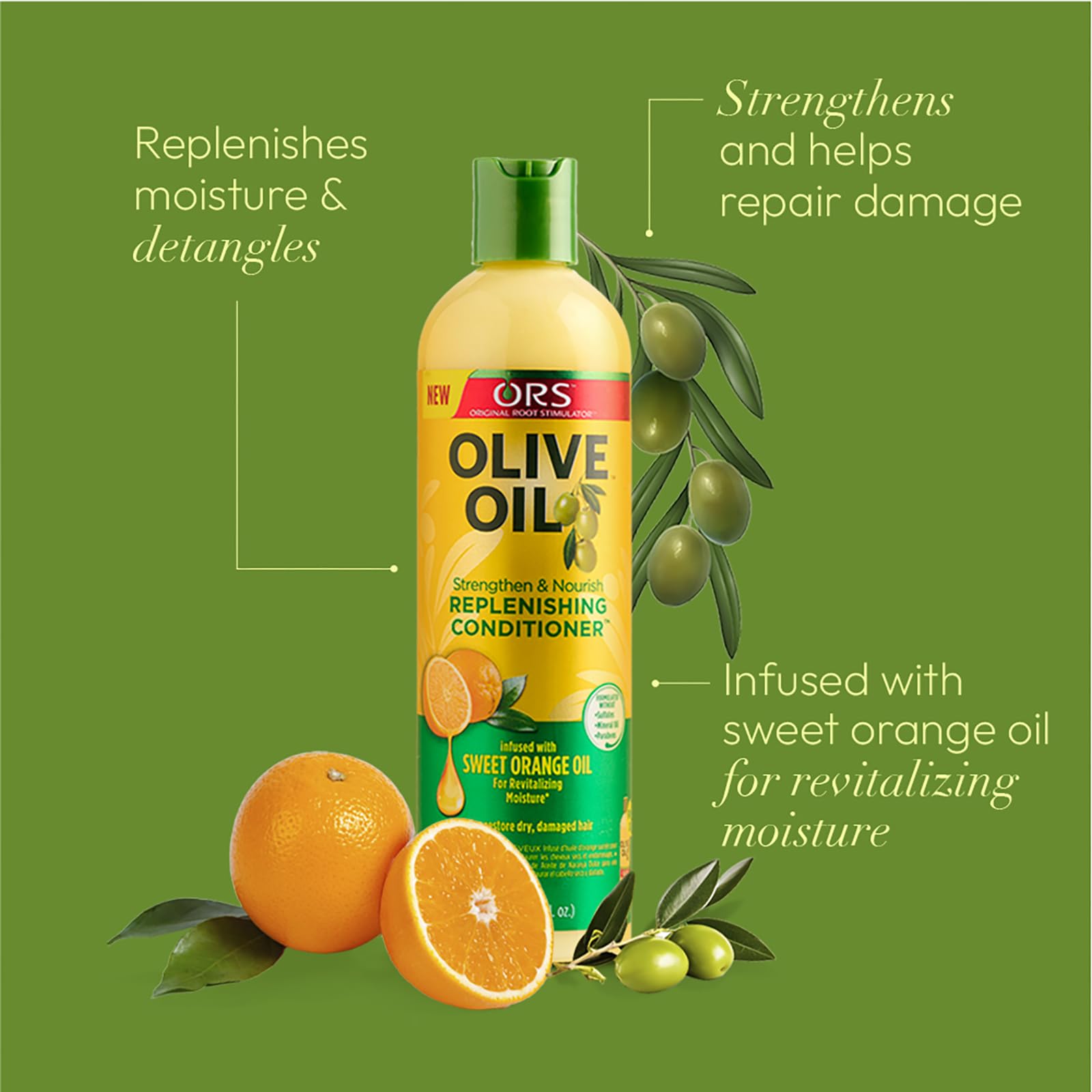 ORS Olive Oil & Aloe Vera Deep Cleansing Shampoo and Conditioner Set - Strengthening, Nourishing & Moisturizing Hair Care for Dry, Damaged Hair - Perfect for Daily Use & Salon-Quality Results at Home