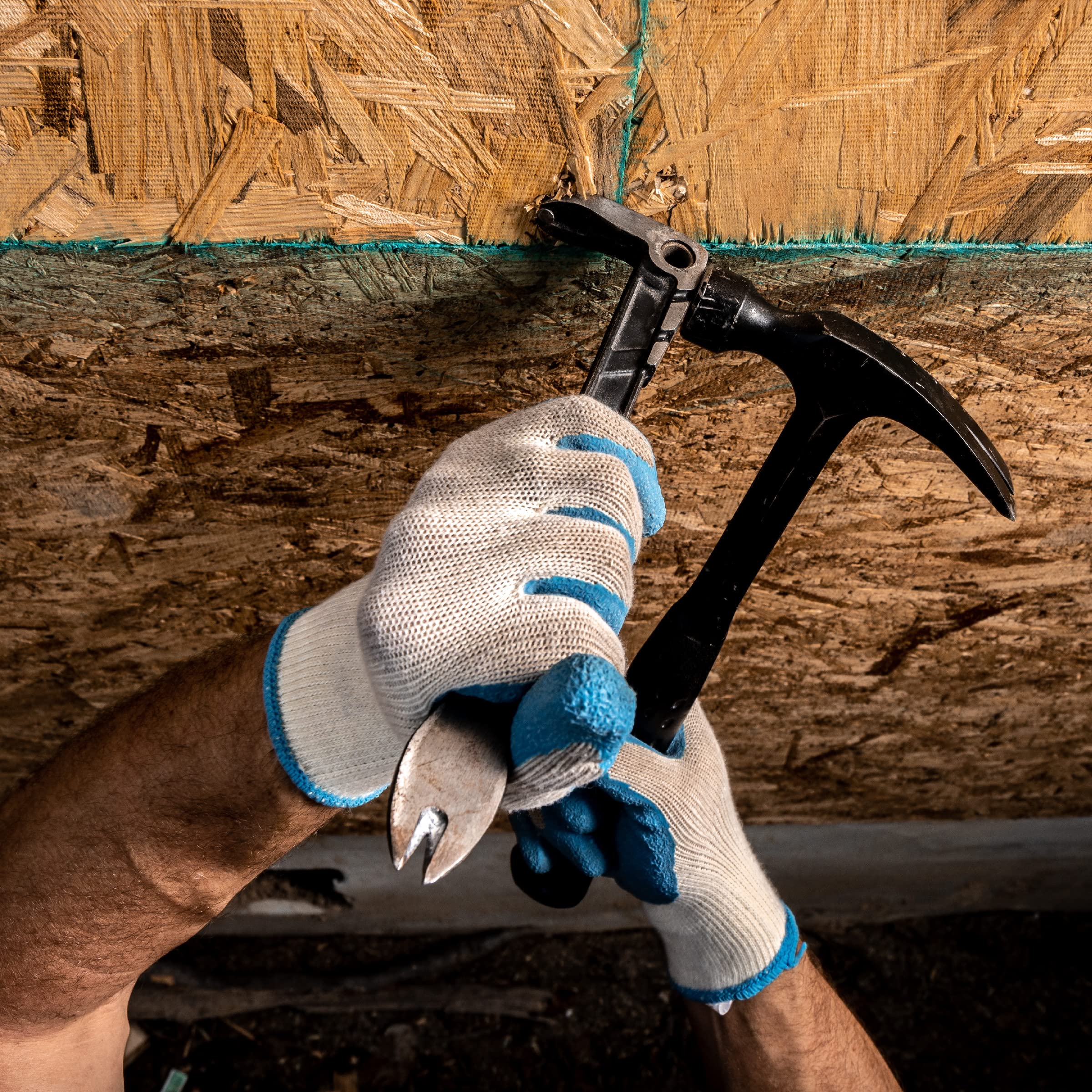 AWP Men's Latex Coated Work Gloves - 3 Pairs for Construction & Gardening