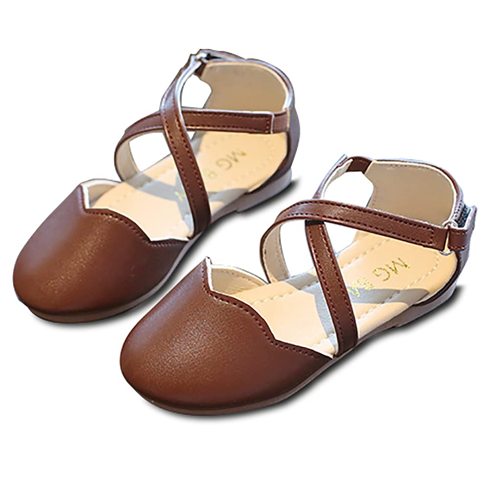 Stylein Girls Ballet Flats with Ankle Strap - Comfortable Dress Shoes & Sandals for Toddler/Little Kid - Perfect for Dance Class, Weddings & Special Occasions