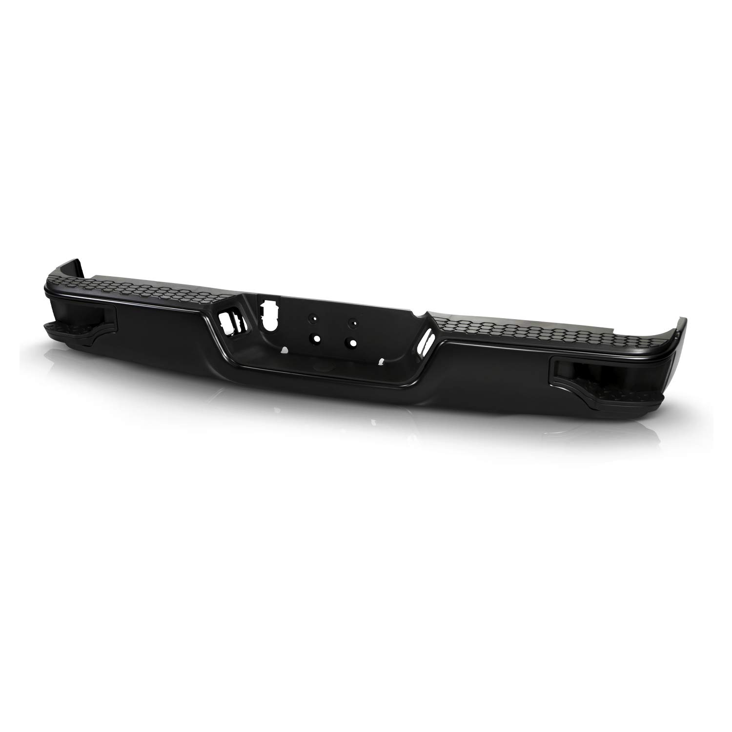 AKKON Steel Rear Bumper Corner Step for 2009-2018 Dodge Ram 1500/2500/3500 - Black Panel - No Parking Sensor Hole - Heavy Duty Truck Accessory for Off-Road & Work Site Use