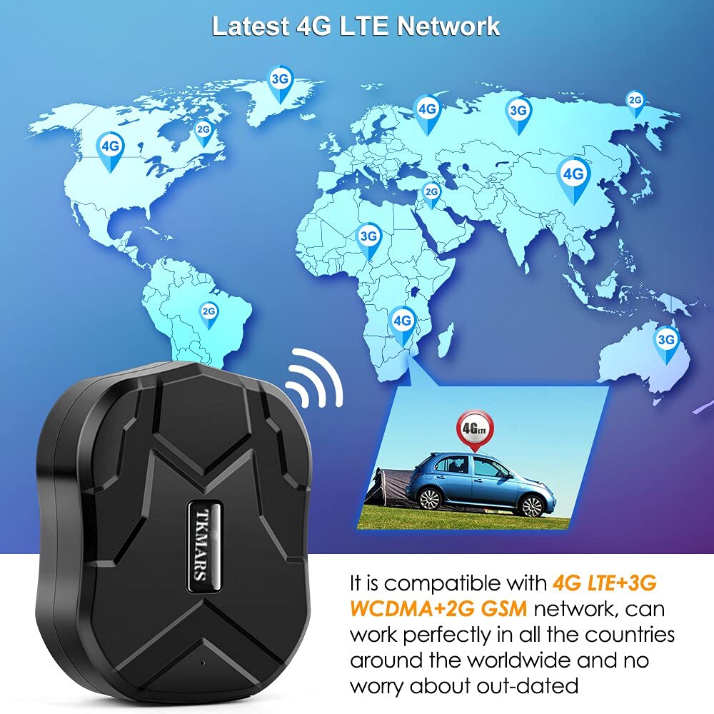 4G GPS Tracker for Cars & Vehicles - Waterproof Real-Time Tracking Device with Built-in Magnets | Fleet Management for Trucks, Boats & Assets | Perfect for Personal, Business & Fleet Tracking in USA & Canada