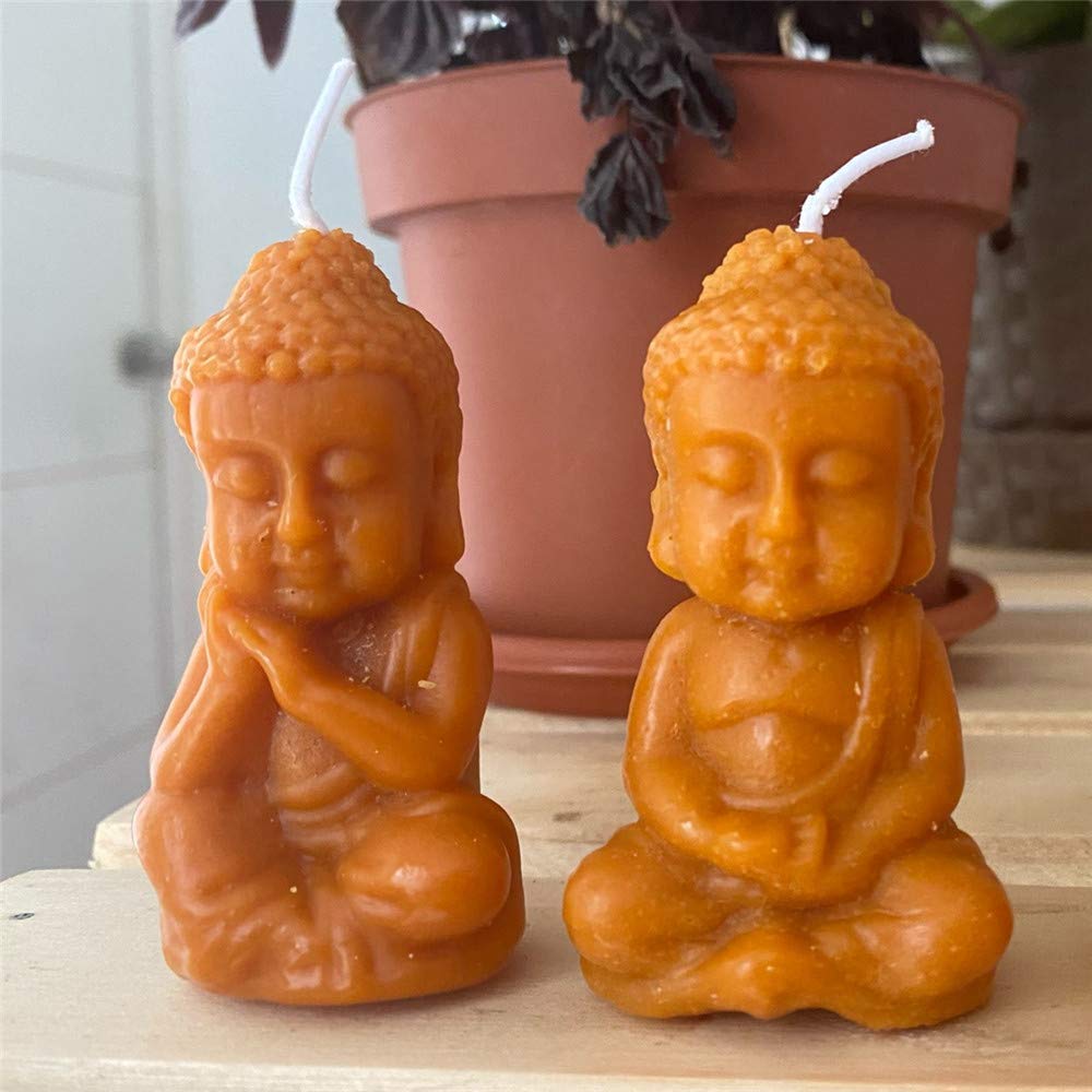 Buddha Silicone Candle Mold - Reusable DIY Candle Making Kit for Home Decor, Resin Crafts, Chocolate & Gypsum Molds - Perfect for Meditation Spaces, Yoga Studios & Gift Making