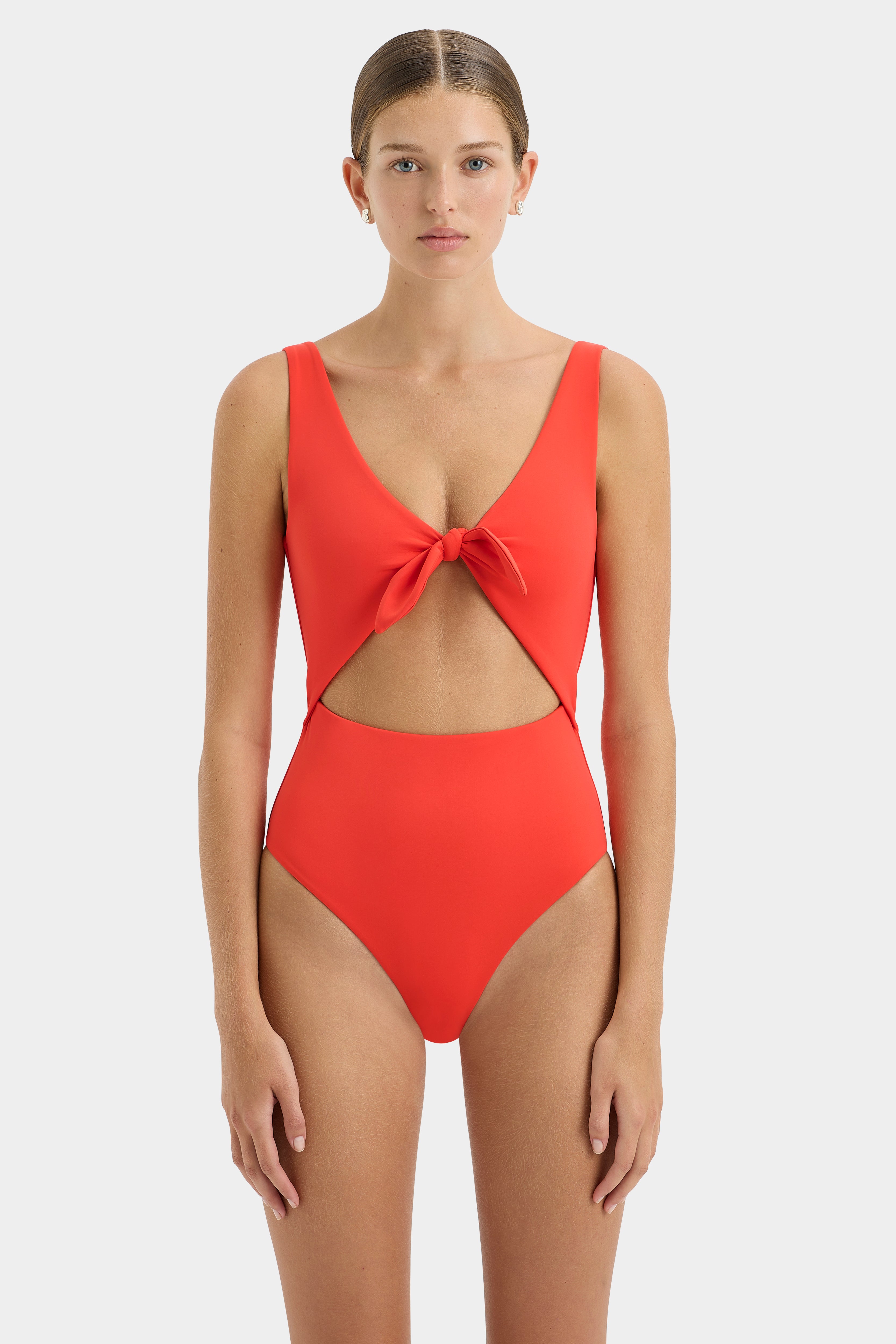 Elegant Clarita Tie One Piece Swimsuit - Stylish One-Shoulder Bathing Suit for Women, Perfect for Beach Vacations, Pool Parties & Summer Getaways