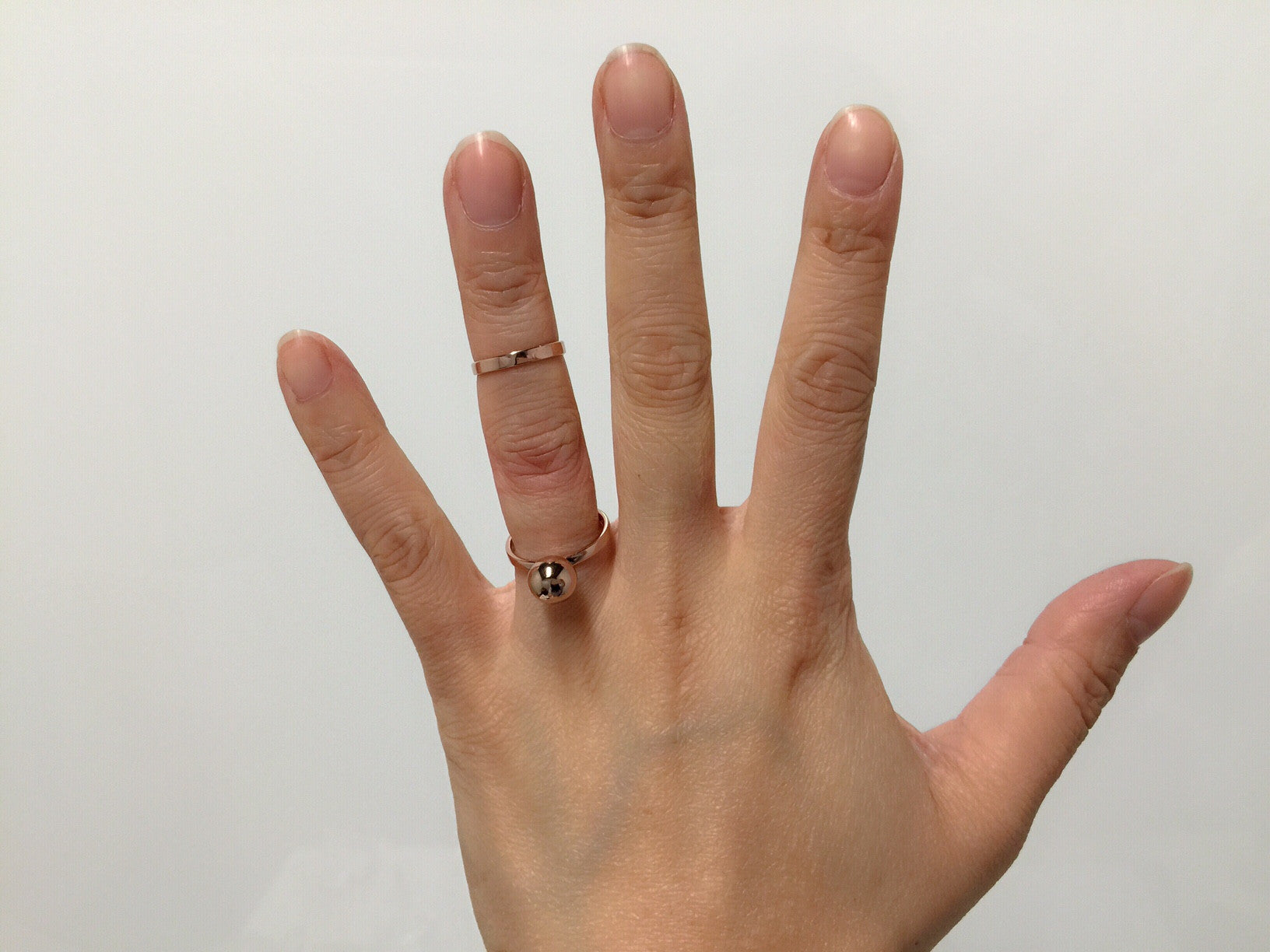 Elegant Small Sphere & Midi Ring Set in Gold - Perfect for Stacking, Layering, and Everyday Wear - Jewelry Gift for Women
