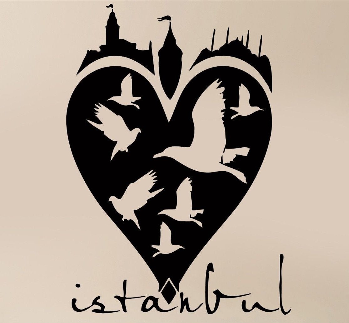 Custom Istanbul Turkey & East Asia Birds Design Rubber Stamps - DIY Scrapbooking, Card Making, Journaling & Craft Projects