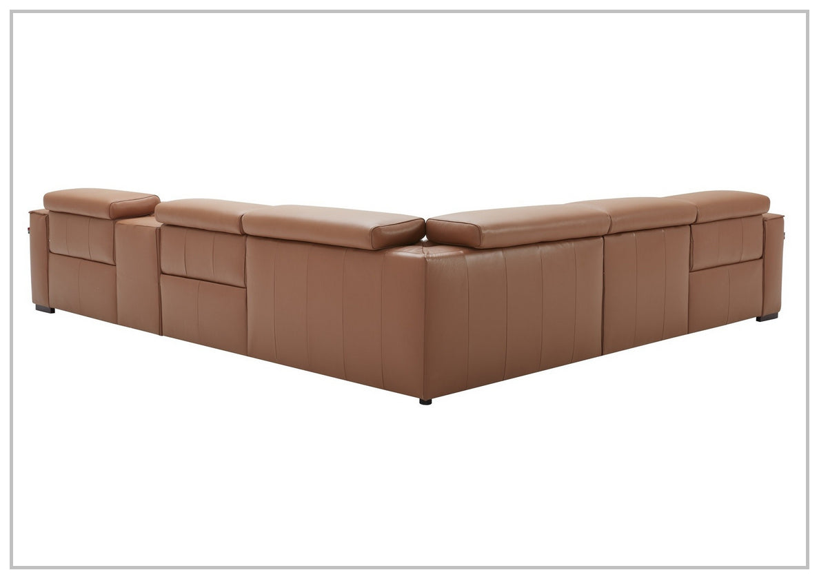 Gio Italia Aventura L-Shaped Leather Power Reclining Sectional Sofa - Modern Living Room Furniture for Home Theater & Family Gatherings