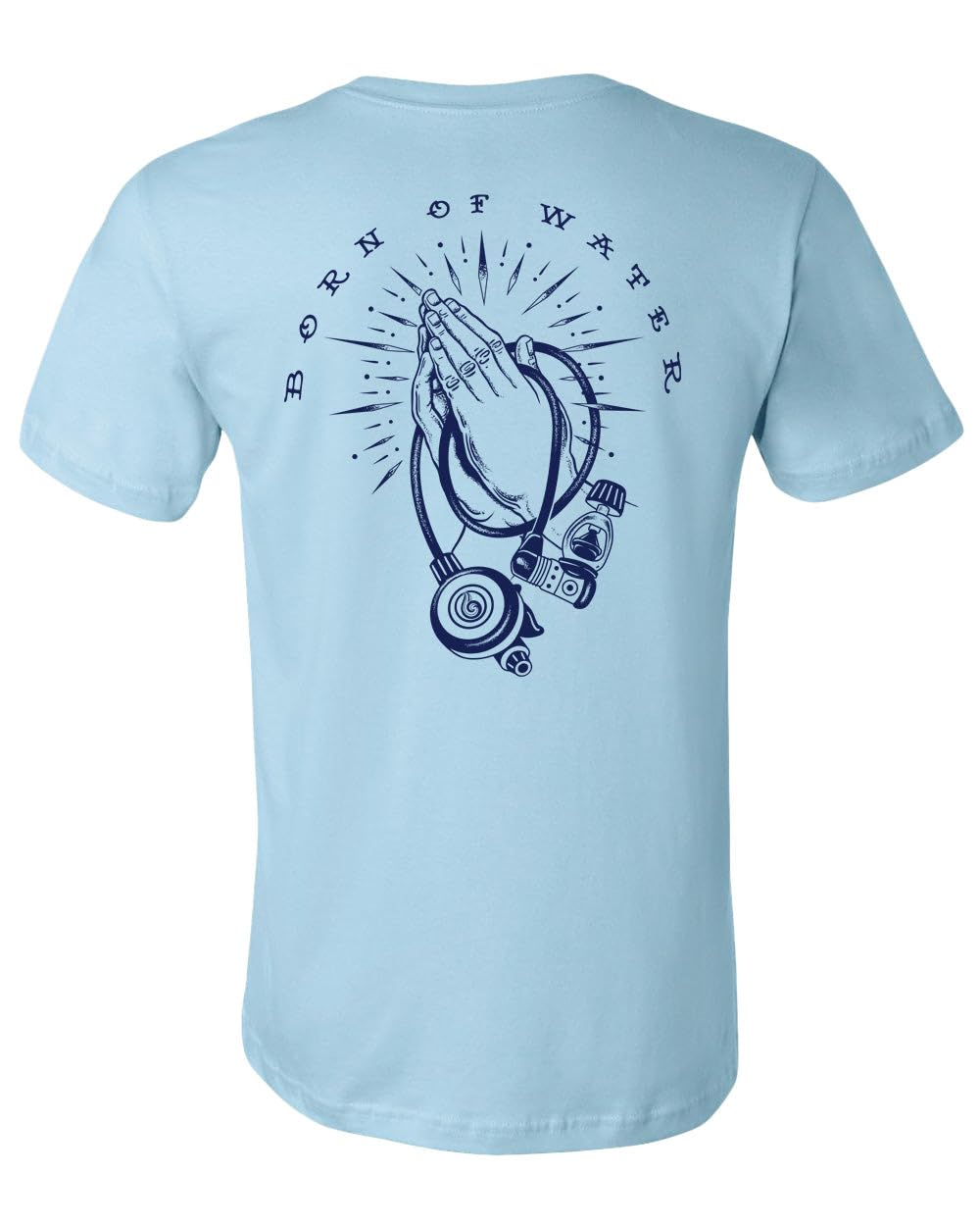 Men's Scuba Diving Regulator Prayer Hands T-Shirt - Perfect for Underwater Adventures & Beach Outings