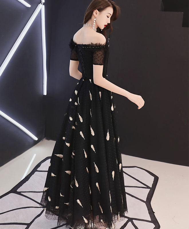 Elegant Black Tulle Prom Dress & Evening Gown for Women - Perfect for Homecoming, Formal Dances & Special Occasions