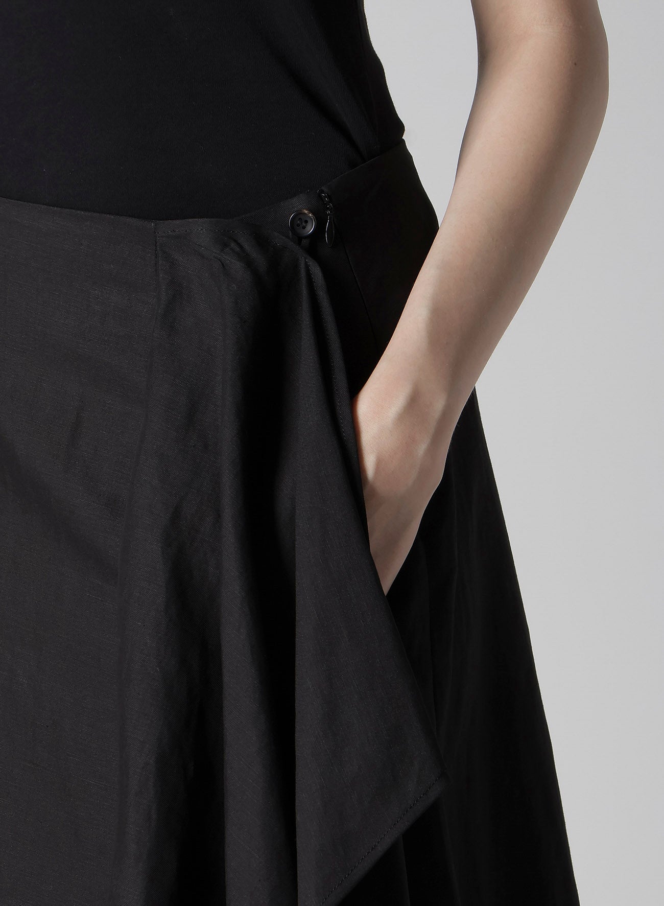 Stylish C/Li Gabardine Long Draped Skirt for Women - Elegant Office & Party Wear - Perfect for Work, Evening Events & Special Occasions