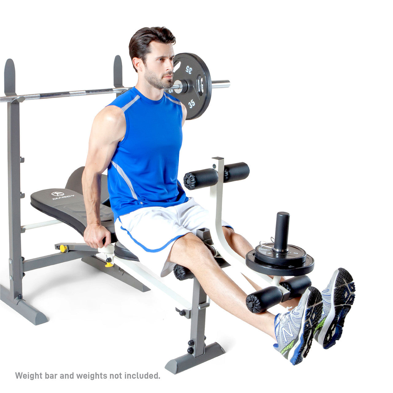 Marcy MWB 20100 Folding Standard Weight Bench - Adjustable Home Gym Equipment for Full Body Workouts | Perfect for Strength Training & Home Fitness