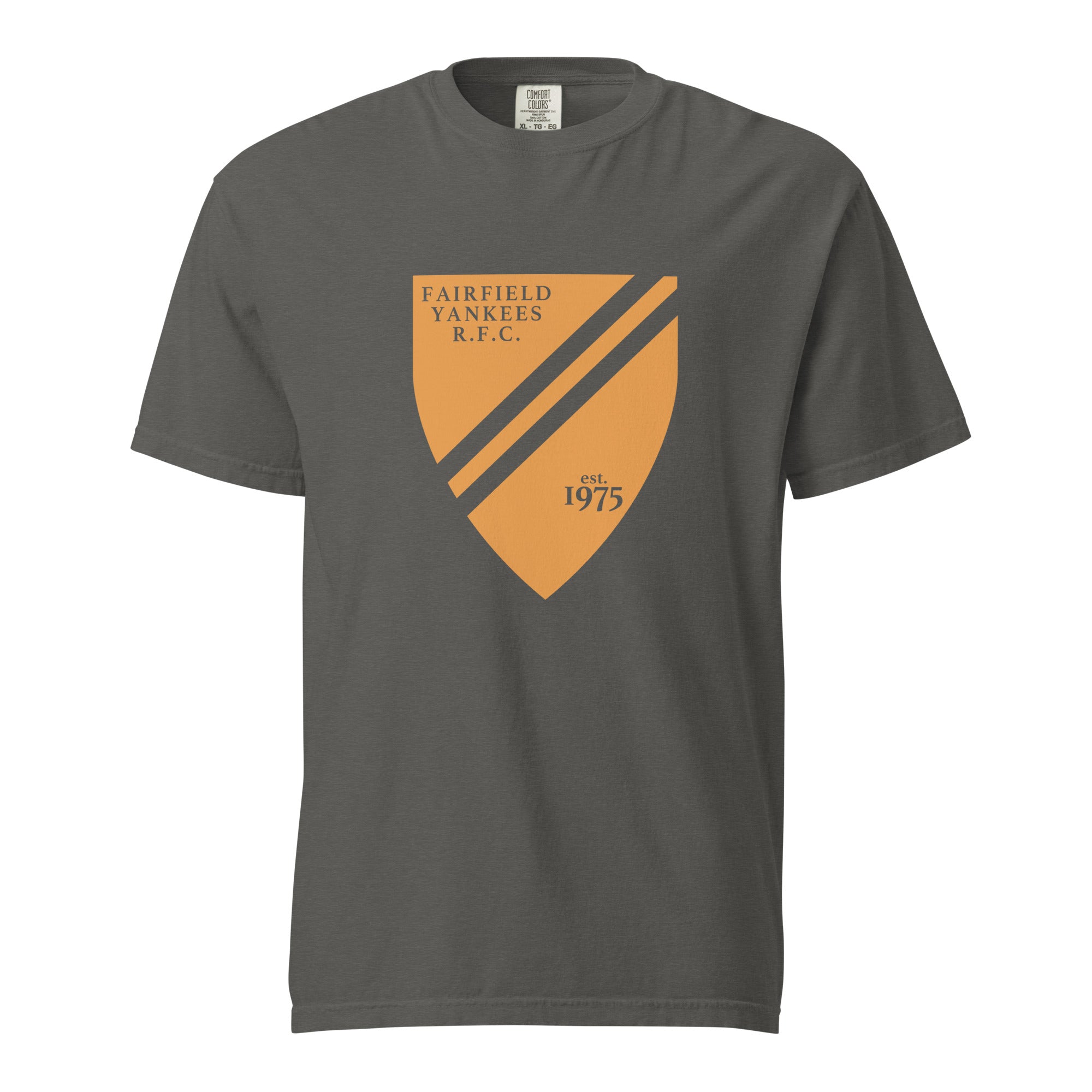 Fairfield Yankees RFC Garment Dyed Cotton T-Shirt - Vintage Washed Soft Crewneck Tee for Men | Casual Wear, Sports Fan Apparel, Everyday Outfits